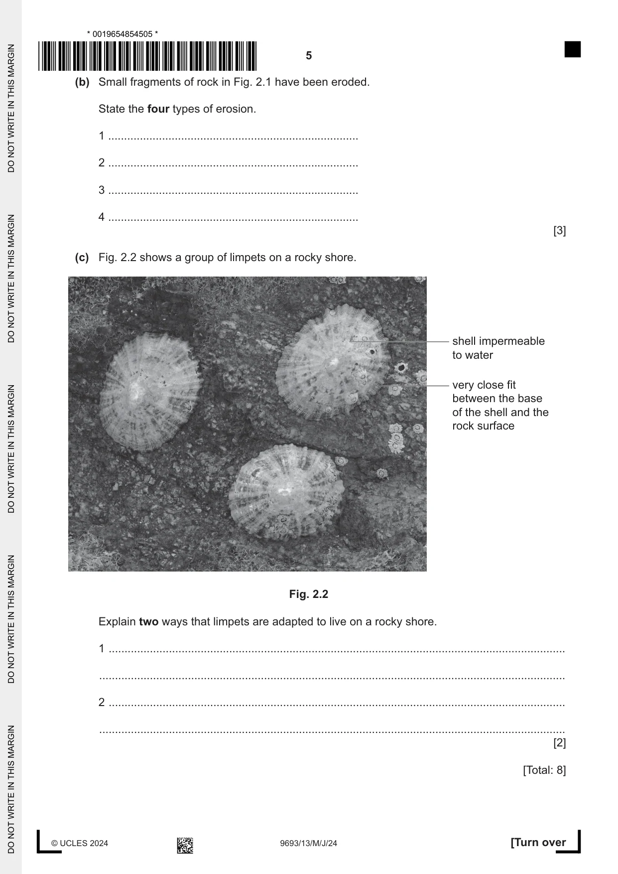 Cambridge A Level Marine Science 9693 2024 May/June Paper 1 · Variant 3 question paper, page 5 of 16