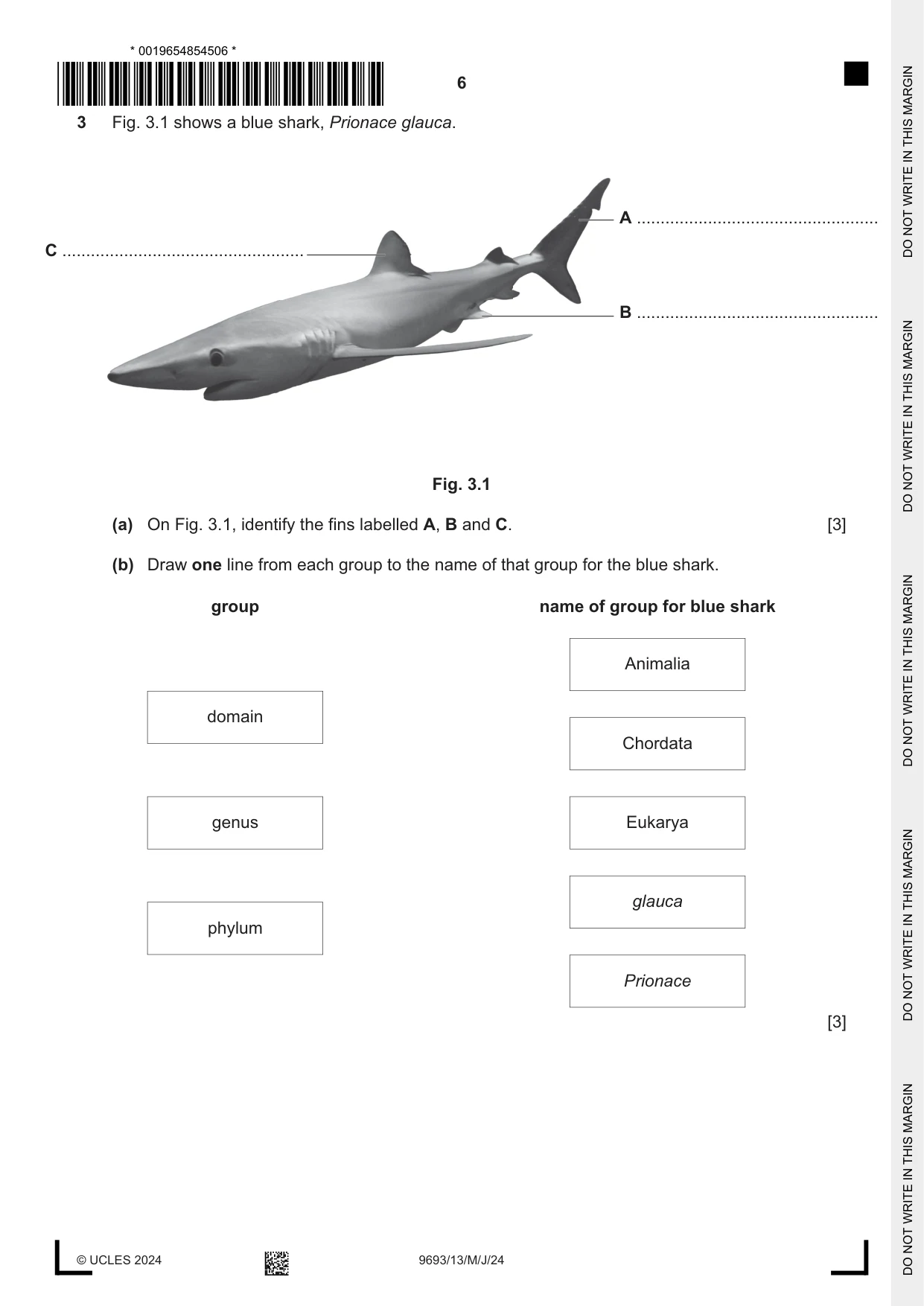 Cambridge A Level Marine Science 9693 2024 May/June Paper 1 · Variant 3 question paper, page 6 of 16