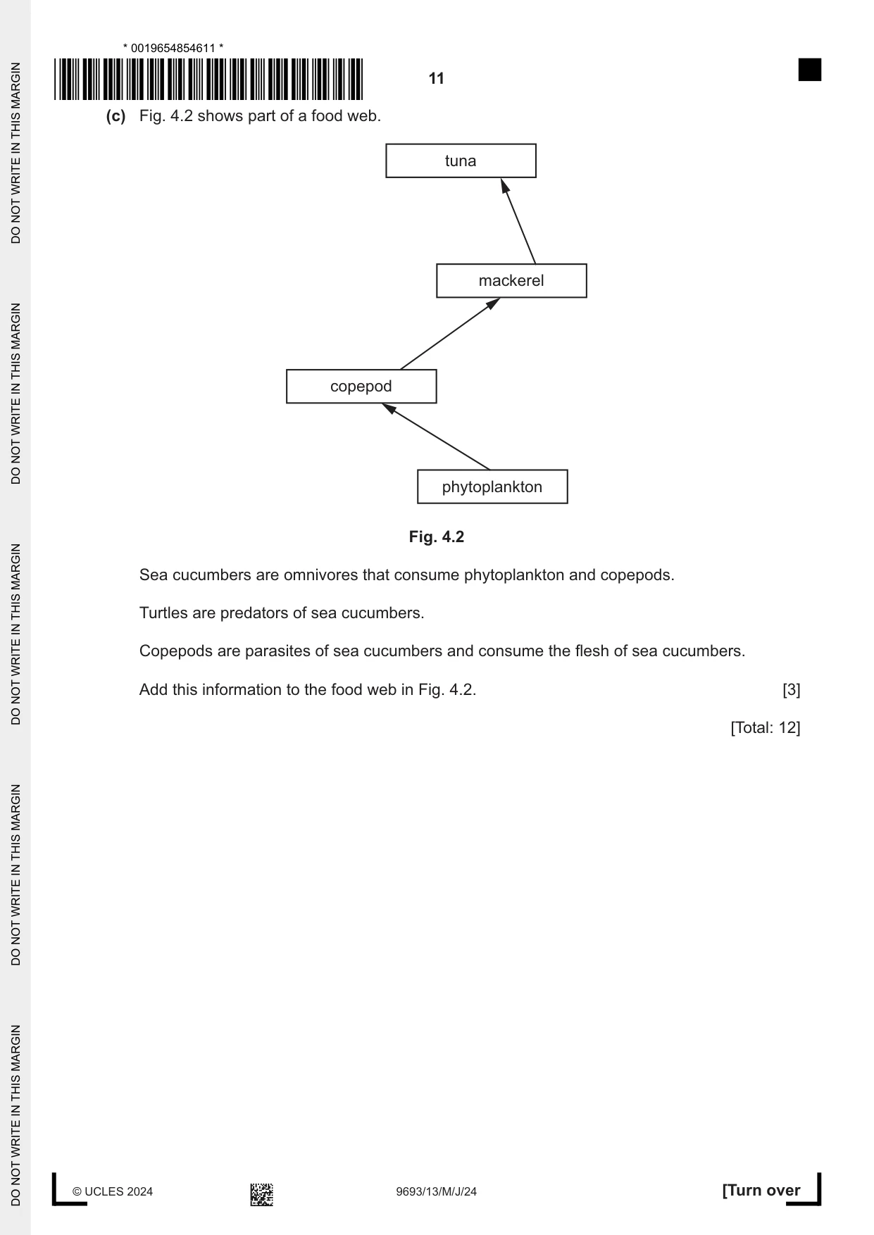 Cambridge A Level Marine Science 9693 2024 May/June Paper 1 · Variant 3 question paper, page 11 of 16