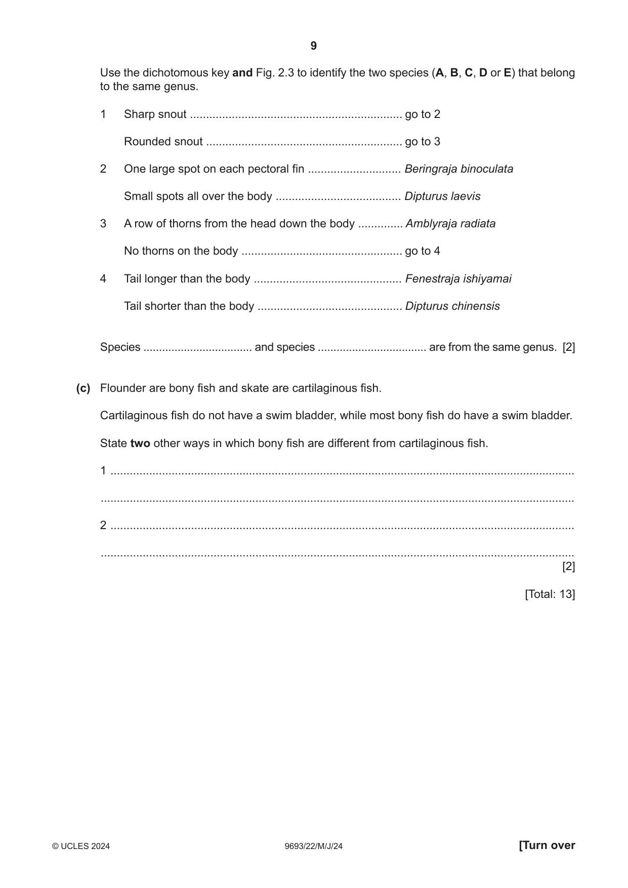 Cambridge A Level Marine Science 9693 2024 May/June Paper 2 · Variant 2 question paper, page 9 of 20