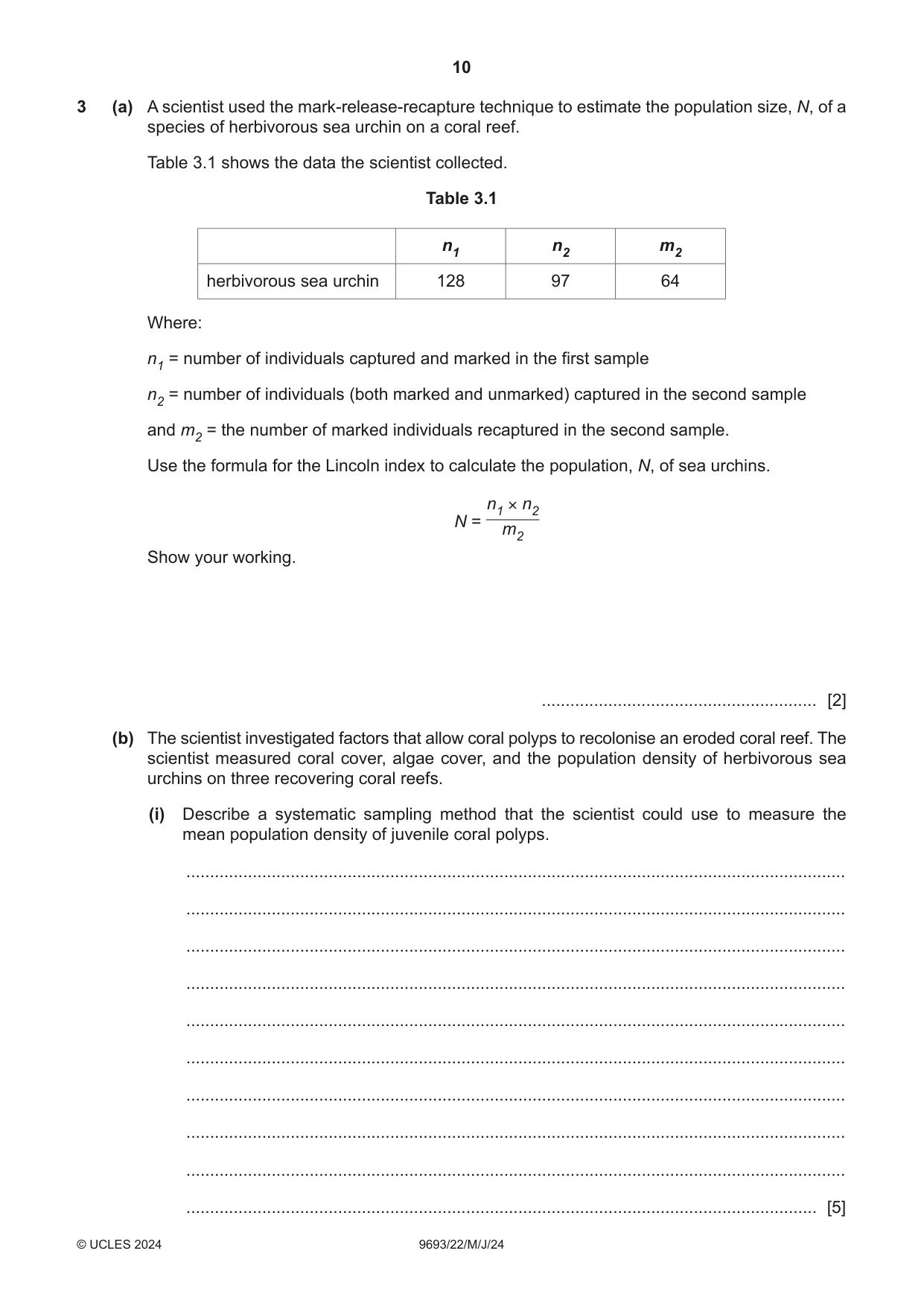 Cambridge A Level Marine Science 9693 2024 May/June Paper 2 · Variant 2 question paper, page 10 of 20