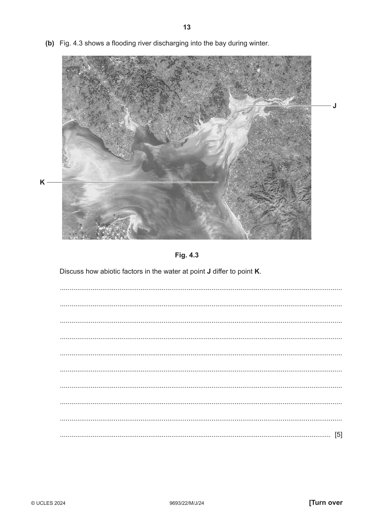 Cambridge A Level Marine Science 9693 2024 May/June Paper 2 · Variant 2 question paper, page 13 of 20