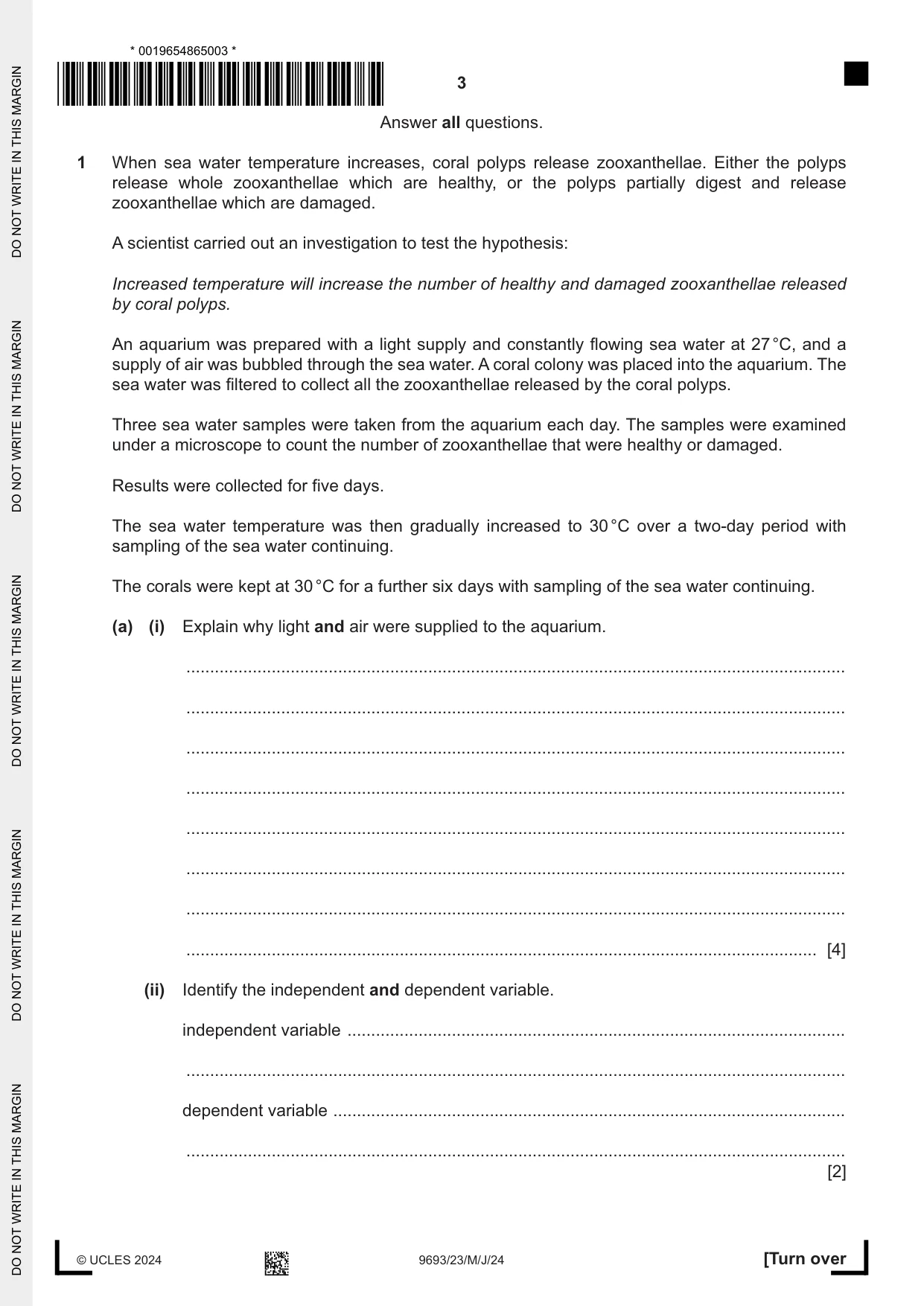 Cambridge A Level Marine Science 9693 2024 May/June Paper 2 · Variant 3 question paper, page 3 of 20