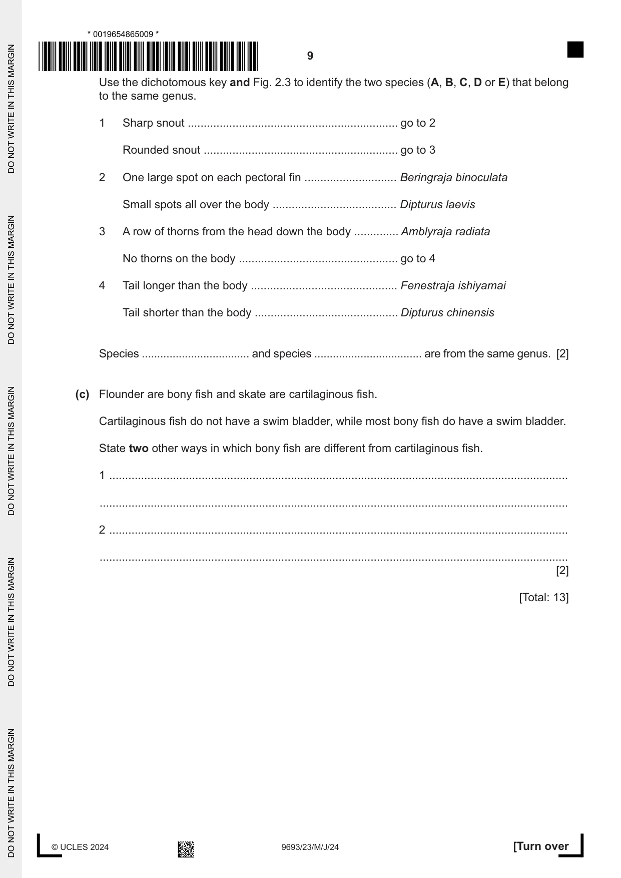 Cambridge A Level Marine Science 9693 2024 May/June Paper 2 · Variant 3 question paper, page 9 of 20