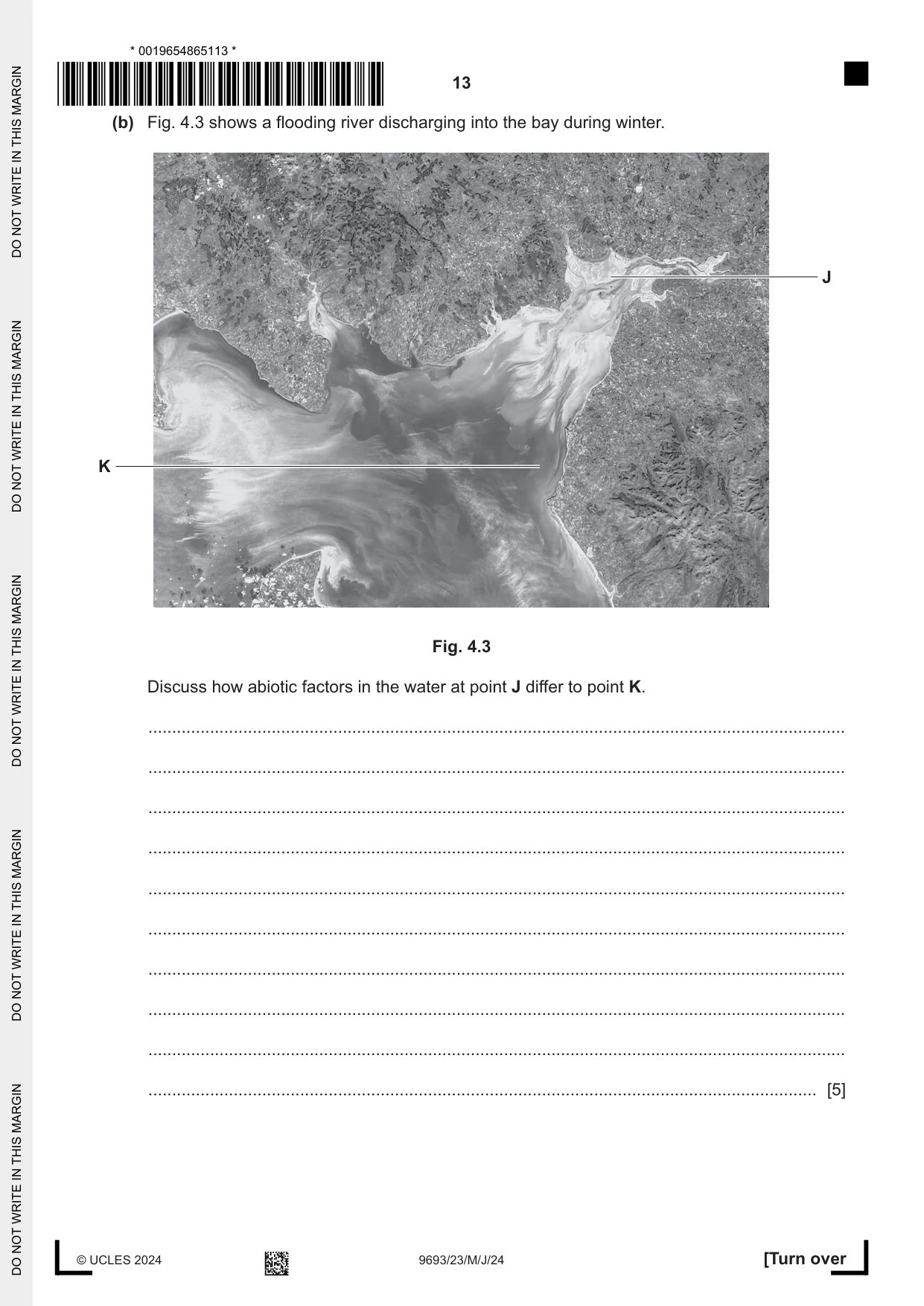 Cambridge A Level Marine Science 9693 2024 May/June Paper 2 · Variant 3 question paper, page 13 of 20