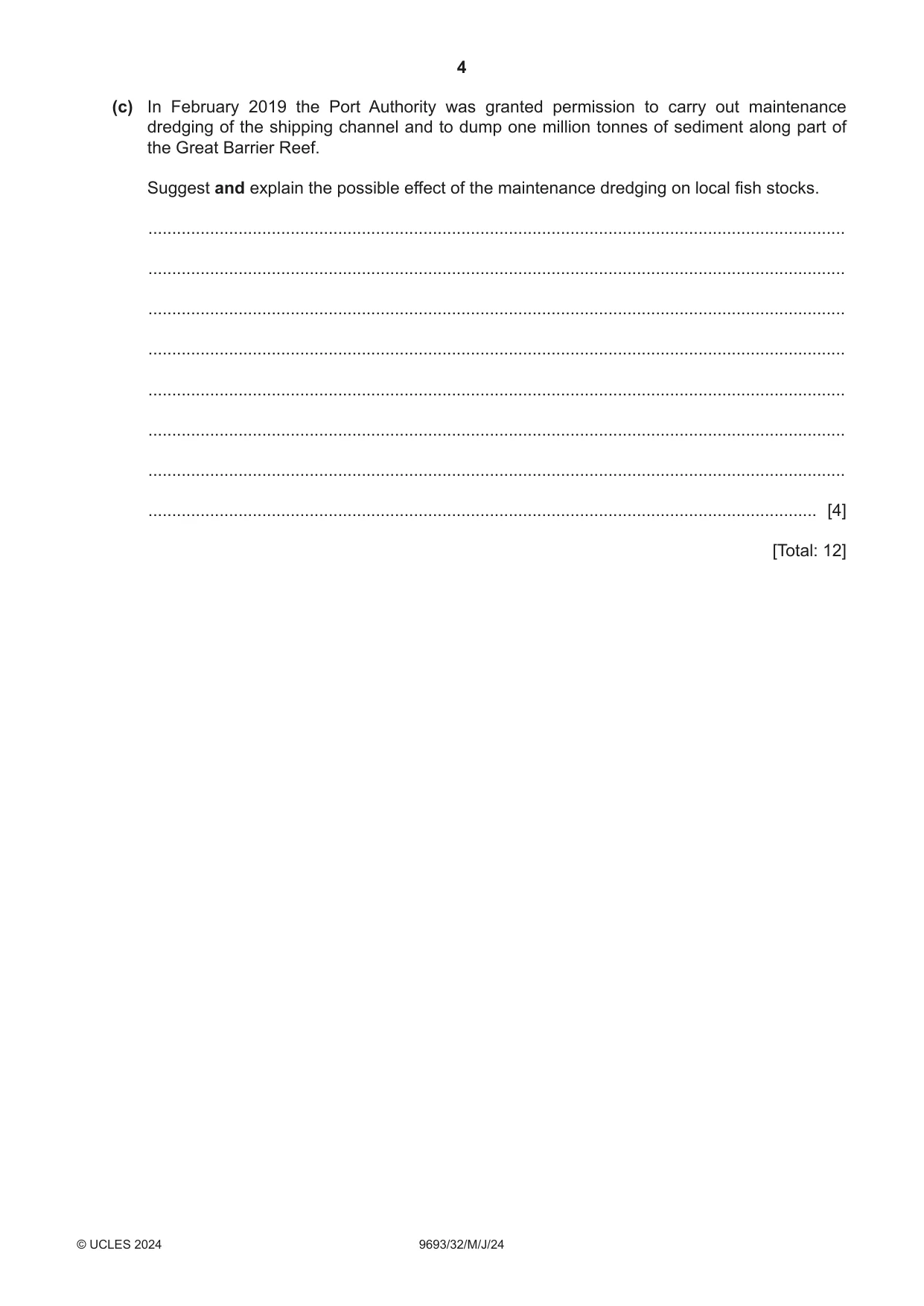 Cambridge A Level Marine Science 9693 2024 May/June Paper 3 · Variant 2 question paper, page 4 of 16