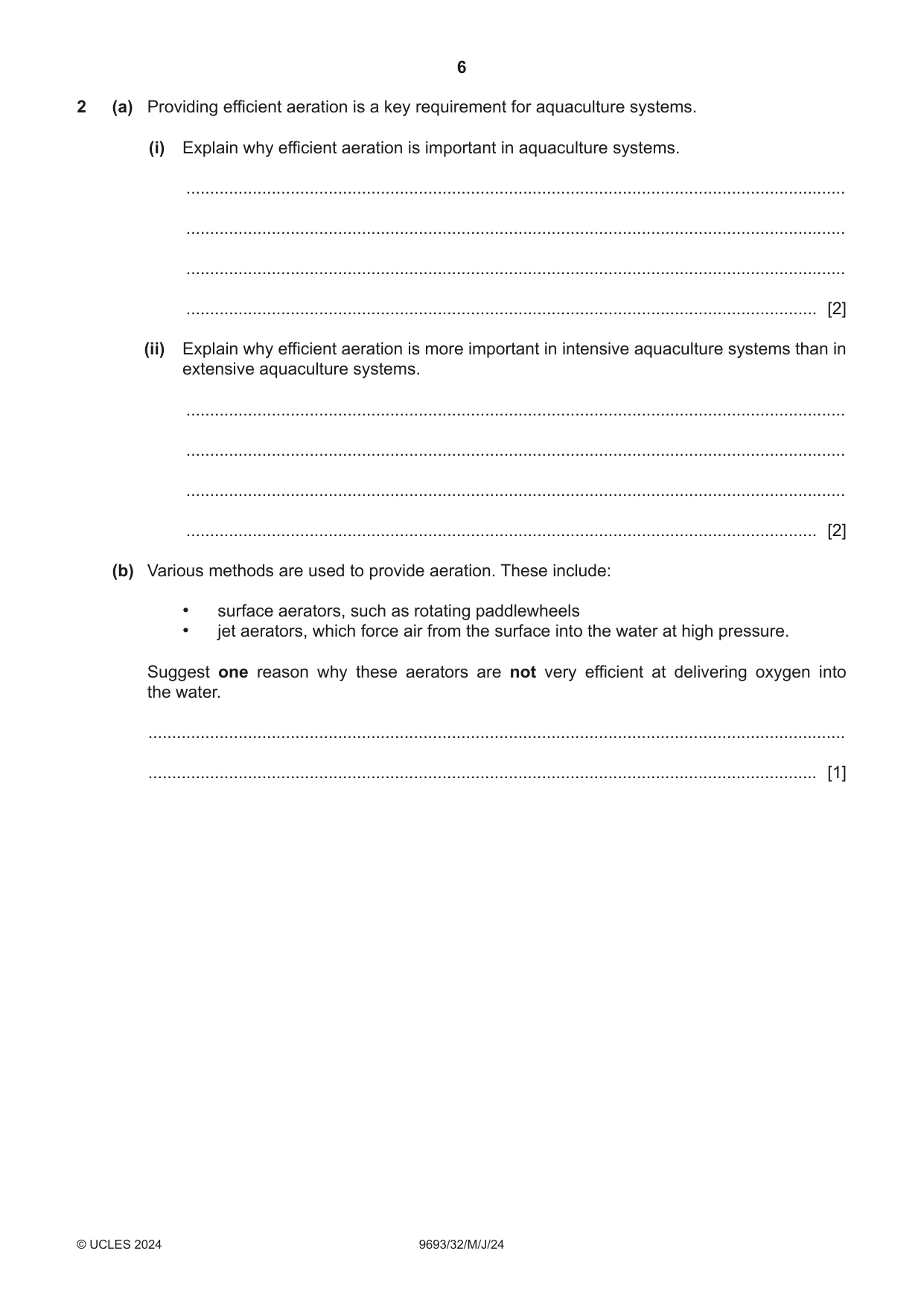 Cambridge A Level Marine Science 9693 2024 May/June Paper 3 · Variant 2 question paper, page 6 of 16
