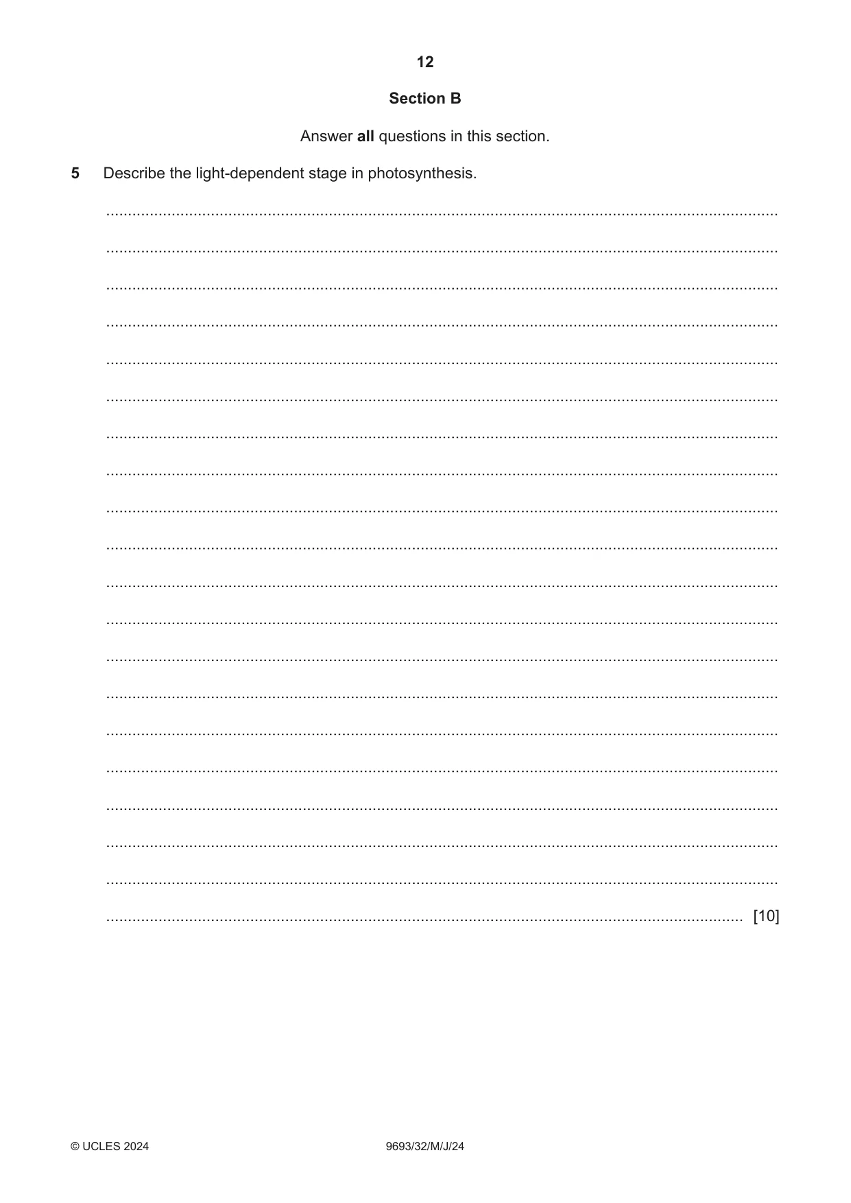 Cambridge A Level Marine Science 9693 2024 May/June Paper 3 · Variant 2 question paper, page 12 of 16