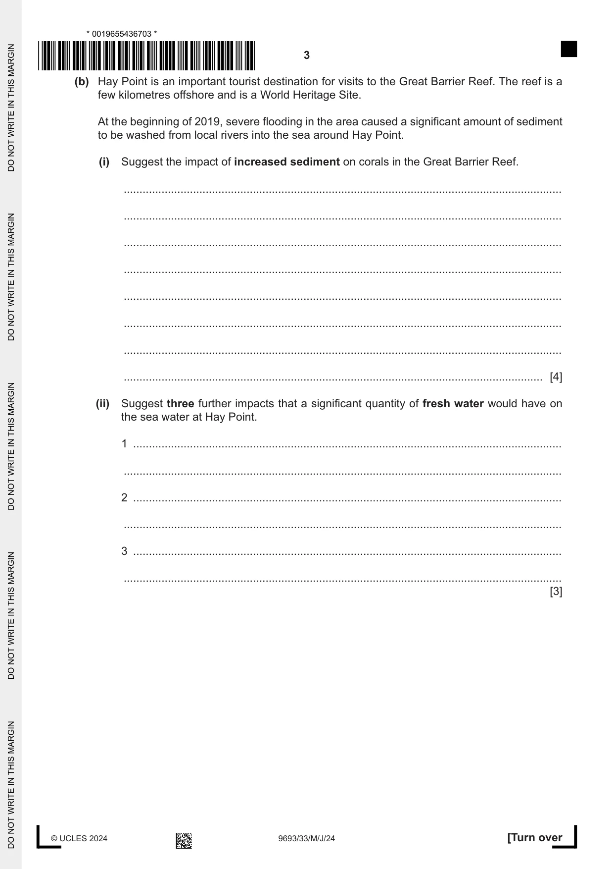 Cambridge A Level Marine Science 9693 2024 May/June Paper 3 · Variant 3 question paper, page 3 of 16