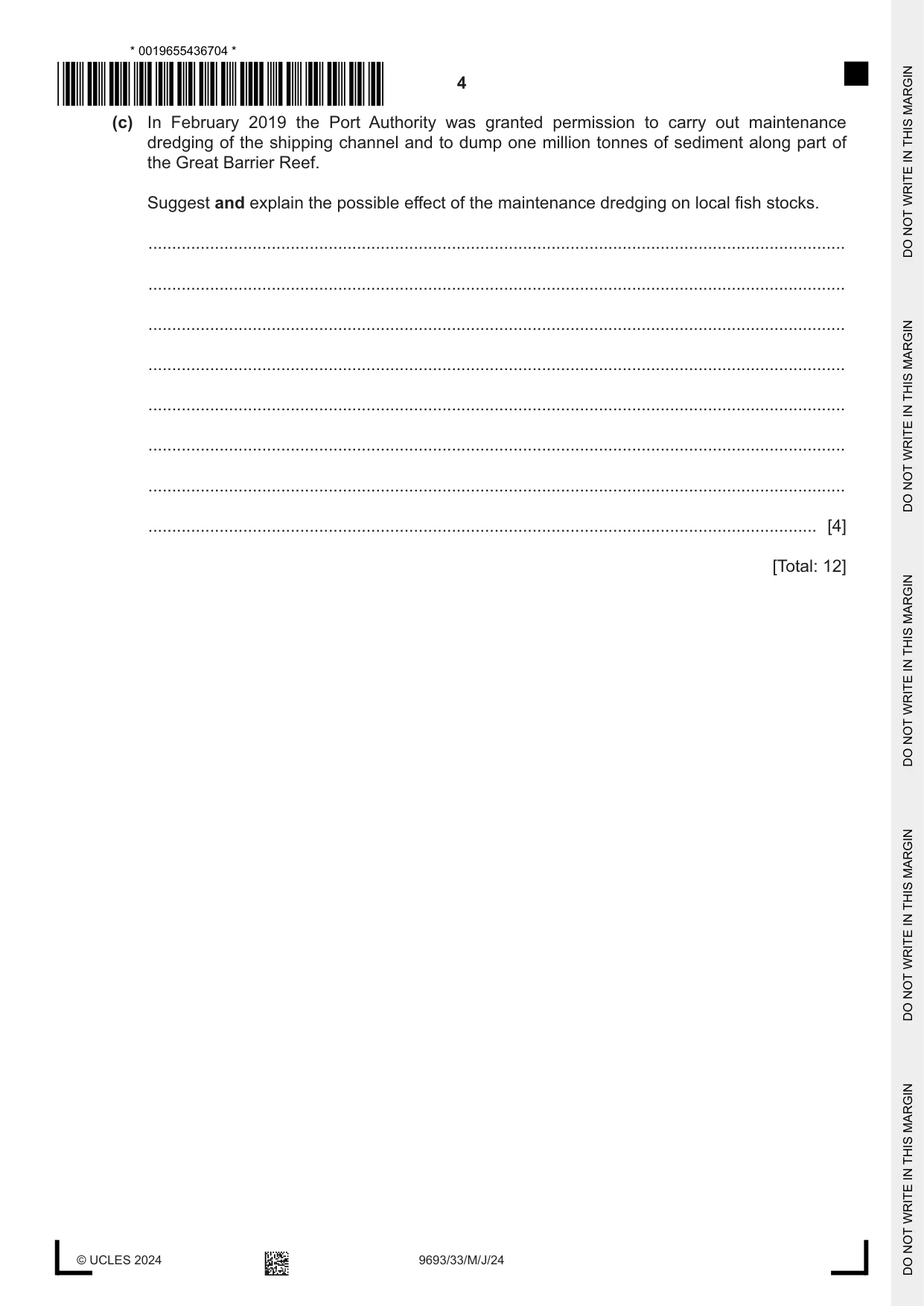 Cambridge A Level Marine Science 9693 2024 May/June Paper 3 · Variant 3 question paper, page 4 of 16