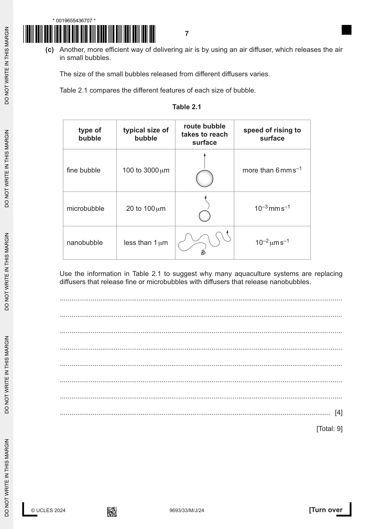 Cambridge A Level Marine Science 9693 2024 May/June Paper 3 · Variant 3 question paper, page 7 of 16