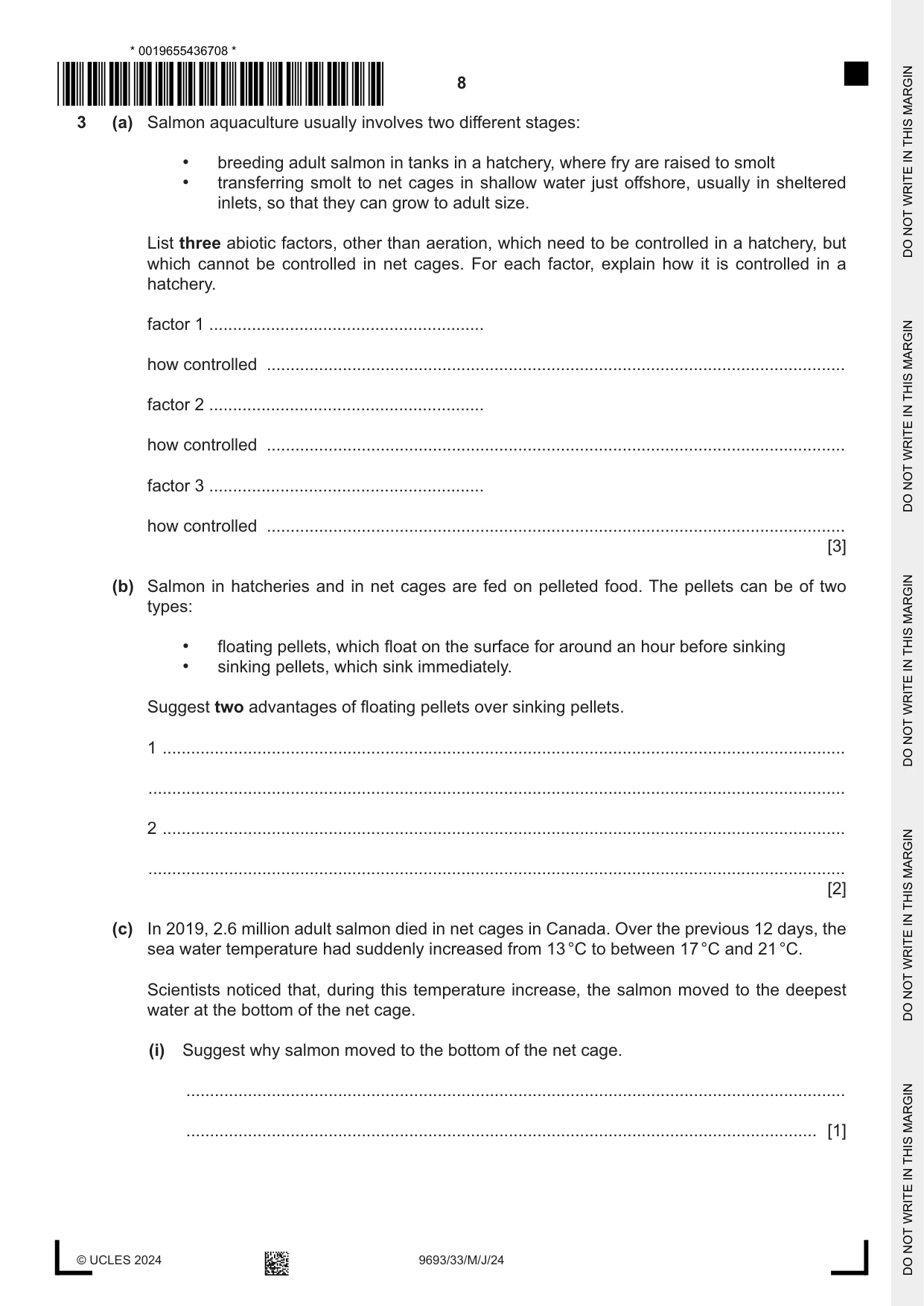 Cambridge A Level Marine Science 9693 2024 May/June Paper 3 · Variant 3 question paper, page 8 of 16