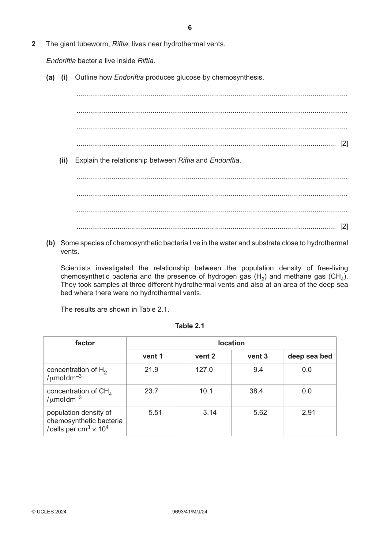 Cambridge A Level Marine Science 9693 2024 May/June Paper 4 · Variant 1 question paper, page 6 of 24
