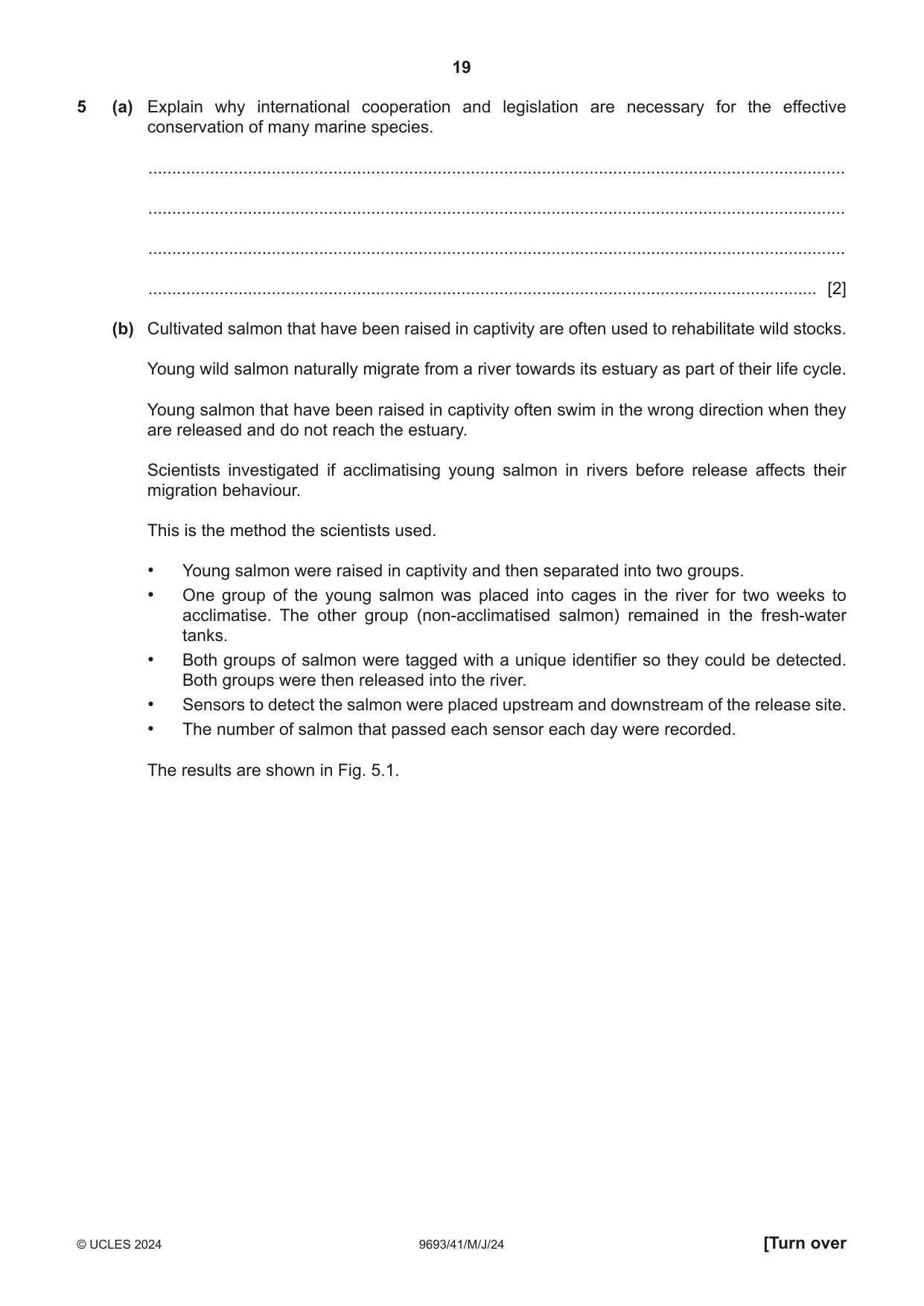 Cambridge A Level Marine Science 9693 2024 May/June Paper 4 · Variant 1 question paper, page 19 of 24