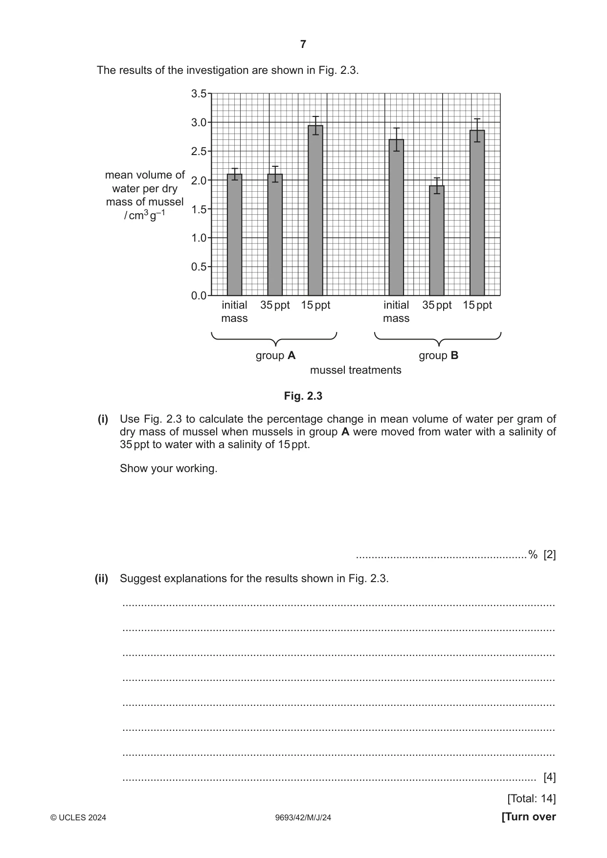 Cambridge A Level Marine Science 9693 2024 May/June Paper 4 · Variant 2 question paper, page 7 of 20