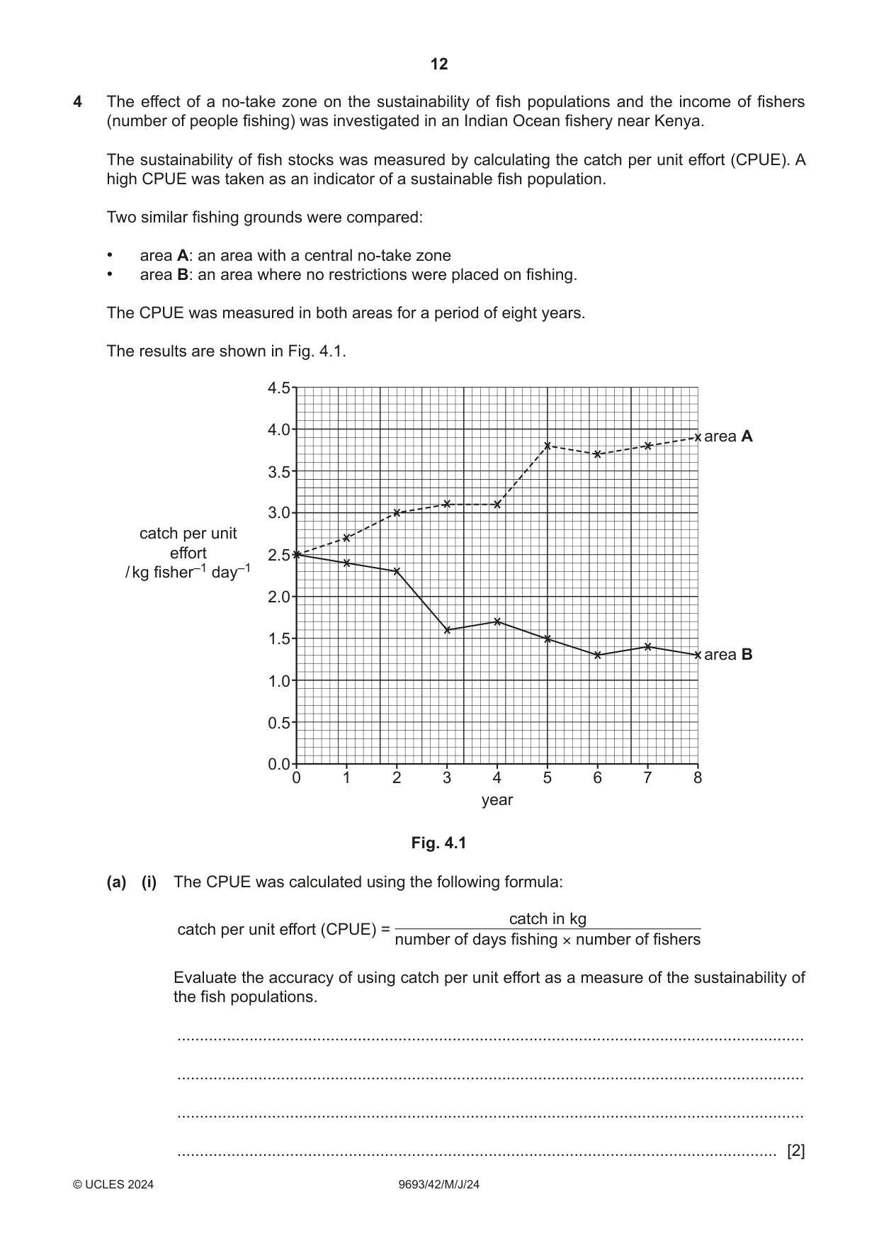 Cambridge A Level Marine Science 9693 2024 May/June Paper 4 · Variant 2 question paper, page 12 of 20