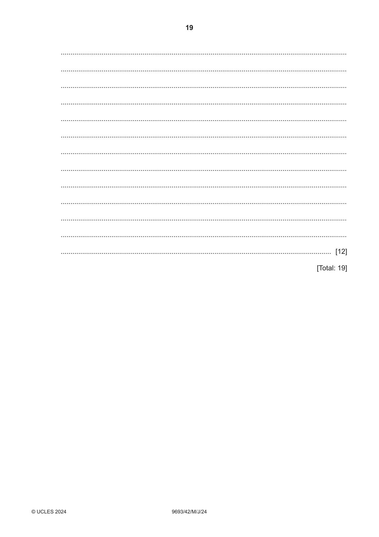 Cambridge A Level Marine Science 9693 2024 May/June Paper 4 · Variant 2 question paper, page 19 of 20