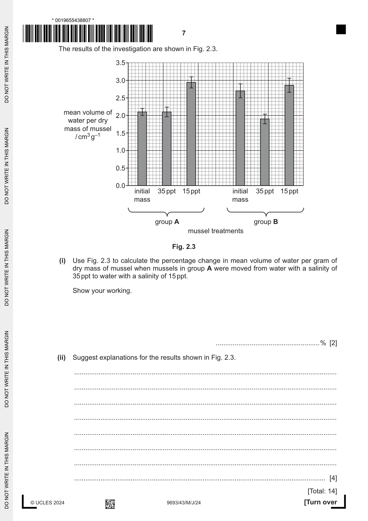 Cambridge A Level Marine Science 9693 2024 May/June Paper 4 · Variant 3 question paper, page 7 of 20