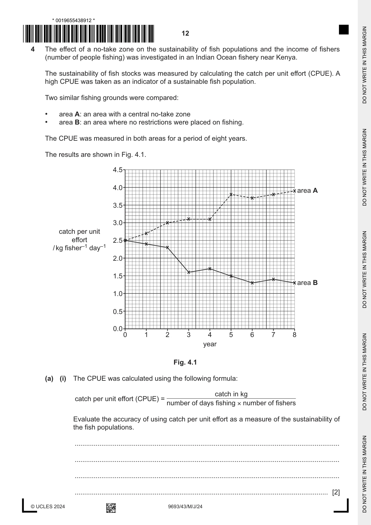 Cambridge A Level Marine Science 9693 2024 May/June Paper 4 · Variant 3 question paper, page 12 of 20