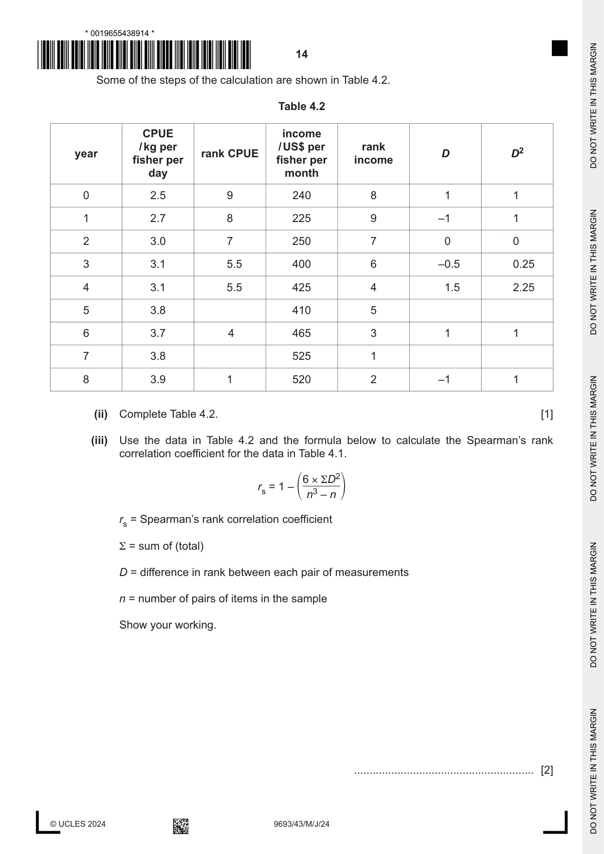 Cambridge A Level Marine Science 9693 2024 May/June Paper 4 · Variant 3 question paper, page 14 of 20