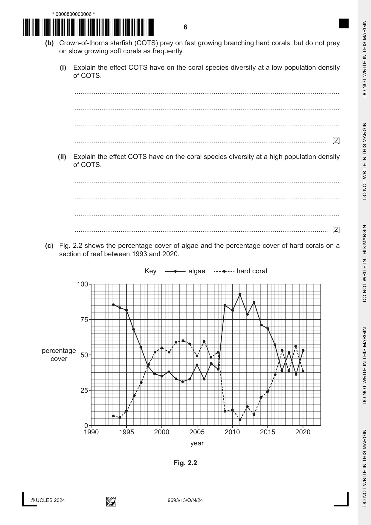 Cambridge A Level Marine Science 9693 2024 Oct/Nov Paper 1 · Variant 3 question paper, page 6 of 16