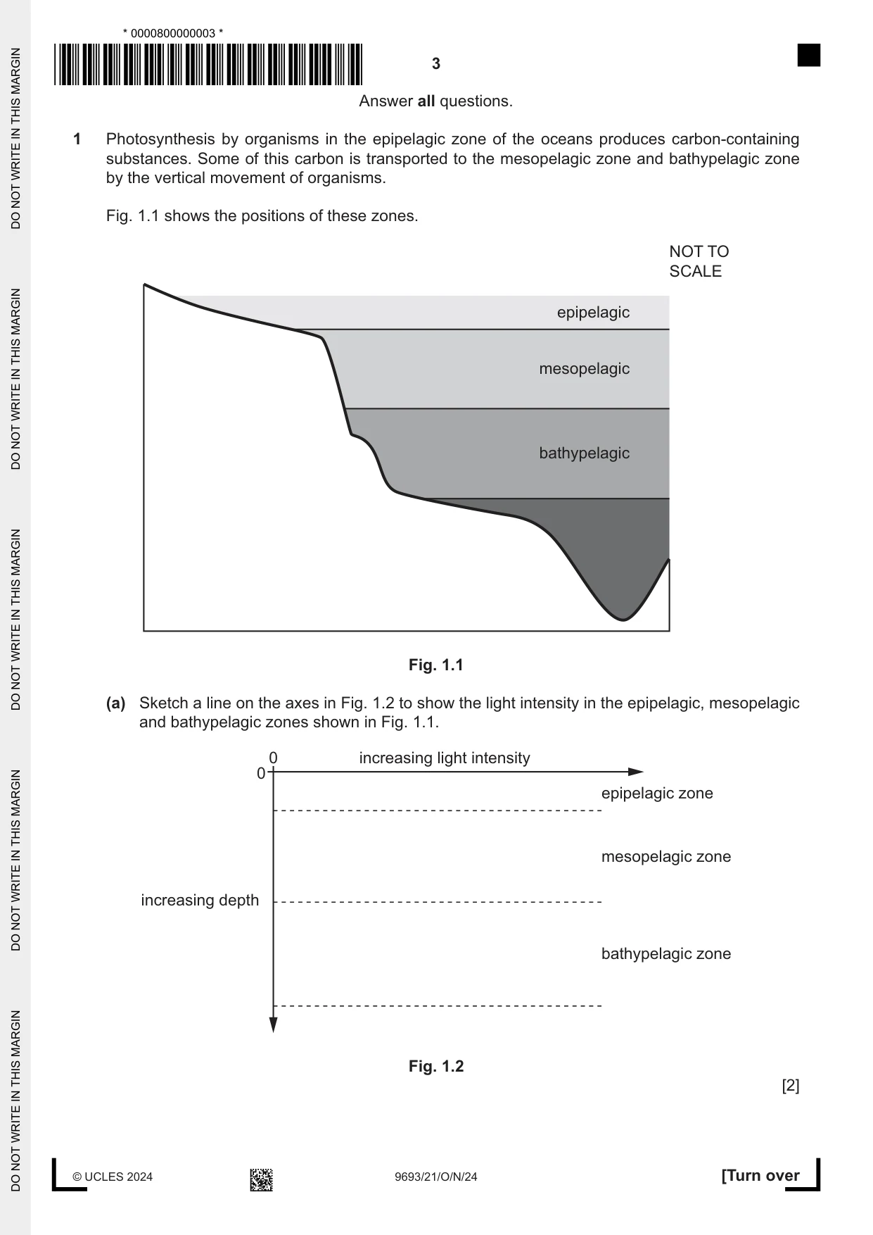 Cambridge A Level Marine Science 9693 2024 Oct/Nov Paper 2 · Variant 1 question paper, page 3 of 24