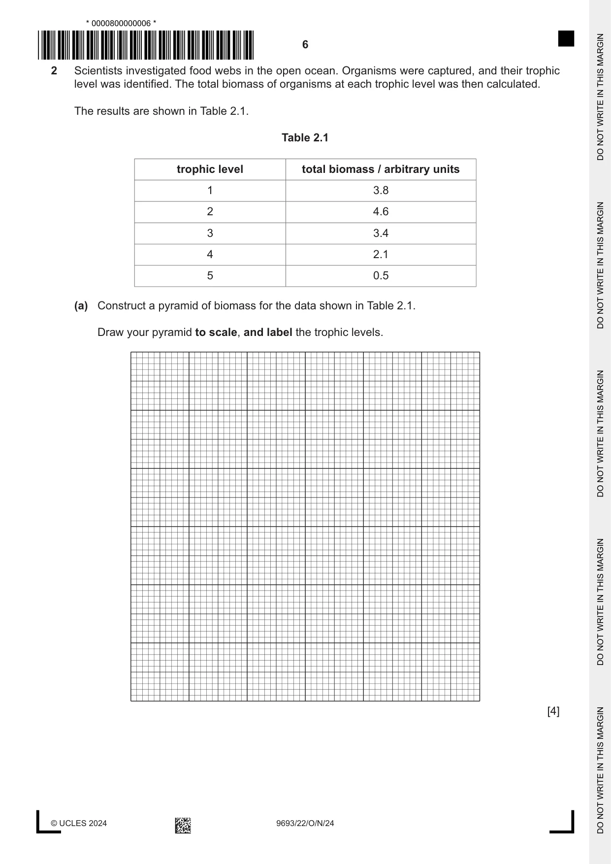 Cambridge A Level Marine Science 9693 2024 Oct/Nov Paper 2 · Variant 2 question paper, page 6 of 24