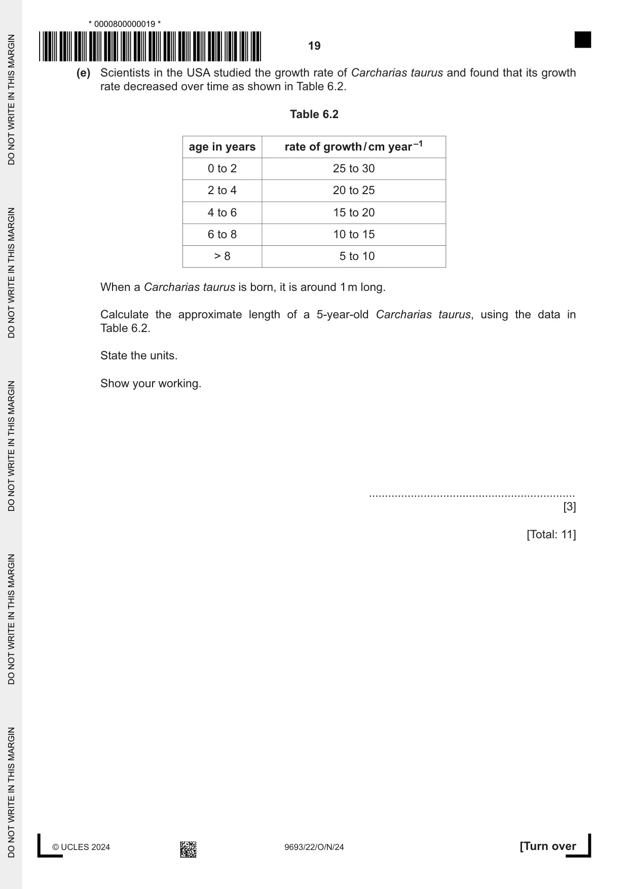 Cambridge A Level Marine Science 9693 2024 Oct/Nov Paper 2 · Variant 2 question paper, page 19 of 24