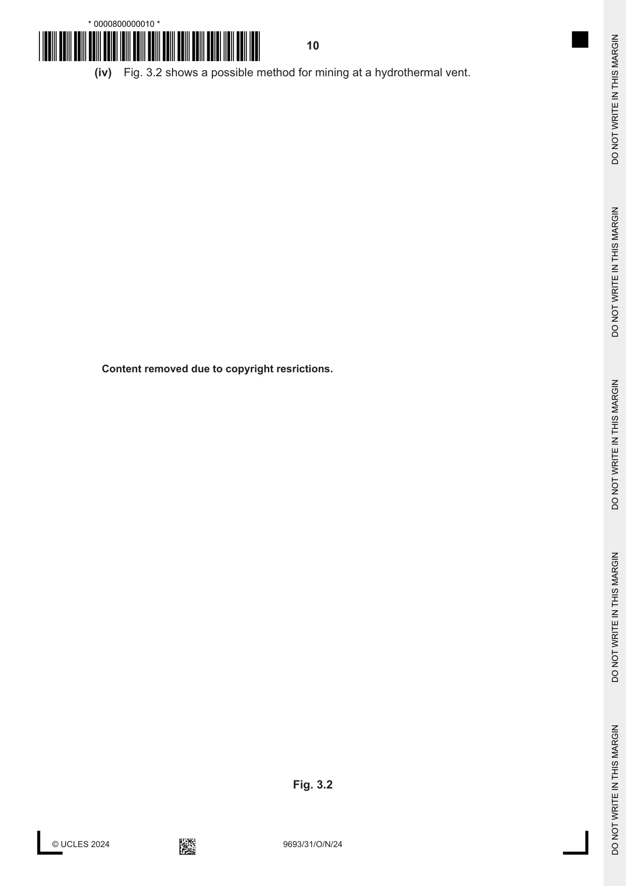 Cambridge A Level Marine Science 9693 2024 Oct/Nov Paper 3 · Variant 1 question paper, page 10 of 20