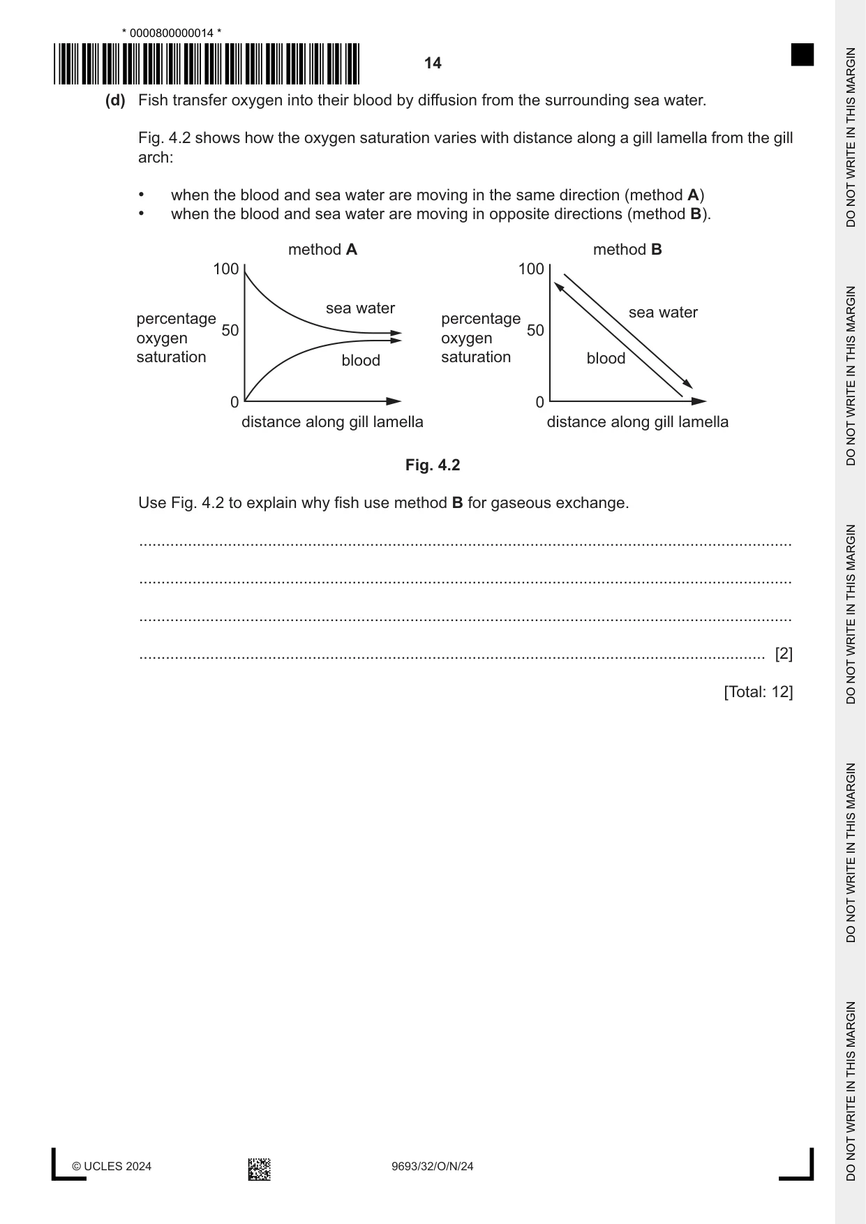 Cambridge A Level Marine Science 9693 2024 Oct/Nov Paper 3 · Variant 2 question paper, page 14 of 20