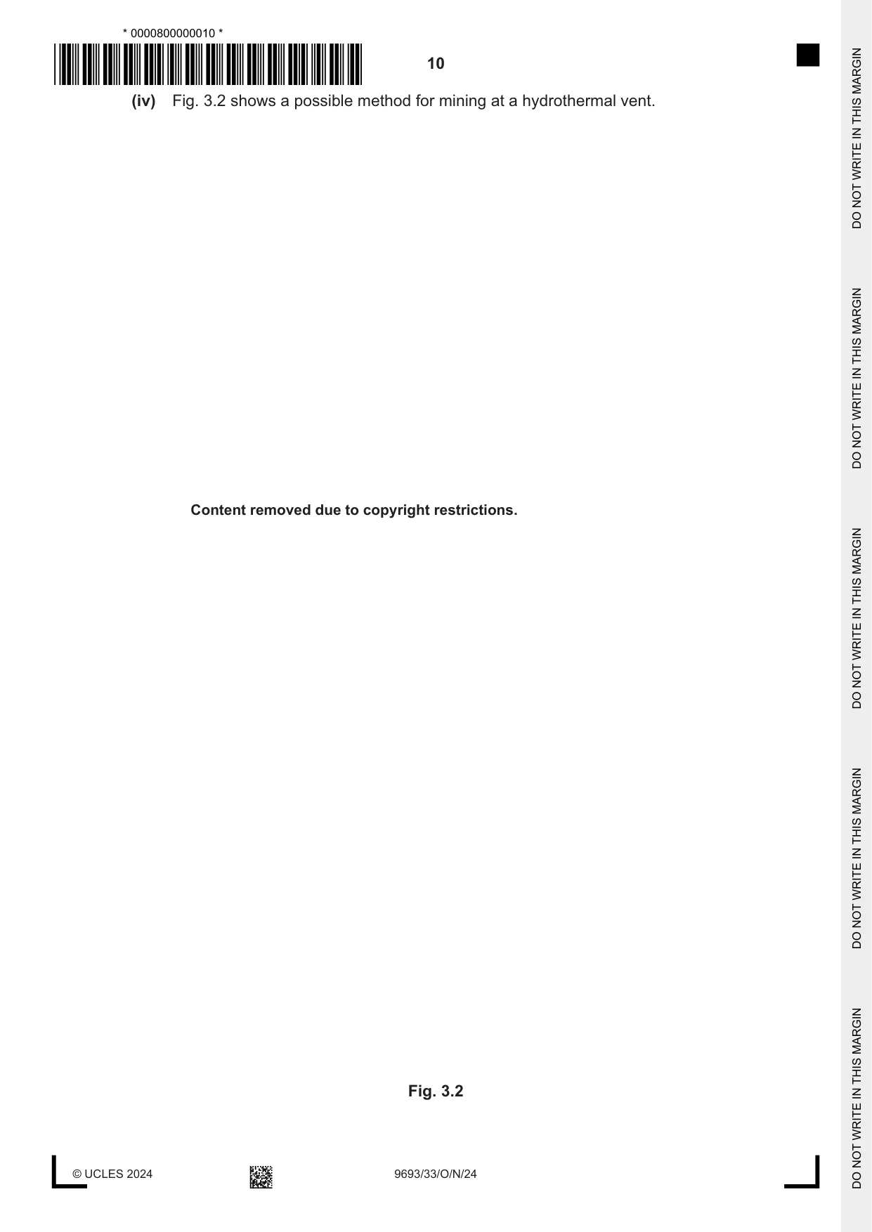 Cambridge A Level Marine Science 9693 2024 Oct/Nov Paper 3 · Variant 3 question paper, page 10 of 20