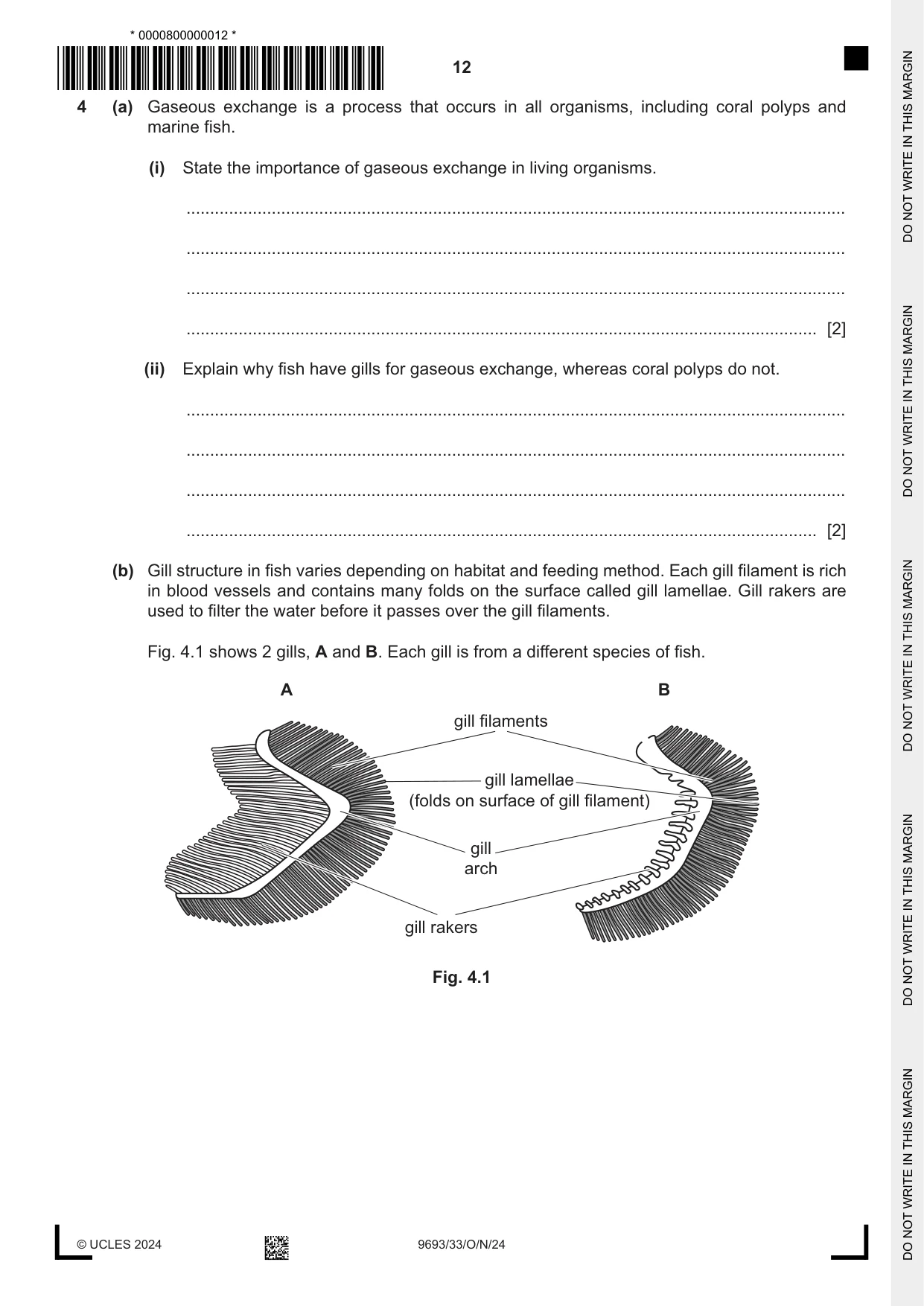 Cambridge A Level Marine Science 9693 2024 Oct/Nov Paper 3 · Variant 3 question paper, page 12 of 20