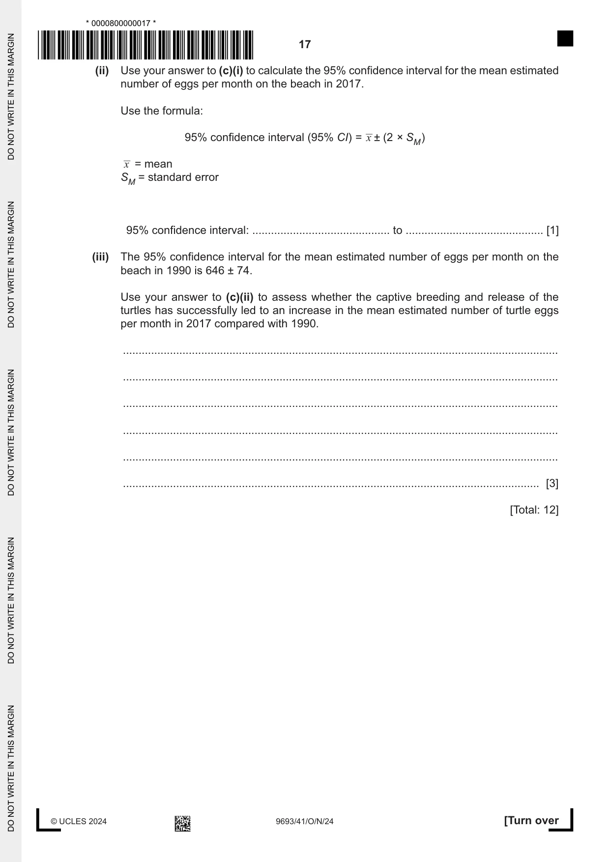 Cambridge A Level Marine Science 9693 2024 Oct/Nov Paper 4 · Variant 1 question paper, page 17 of 20