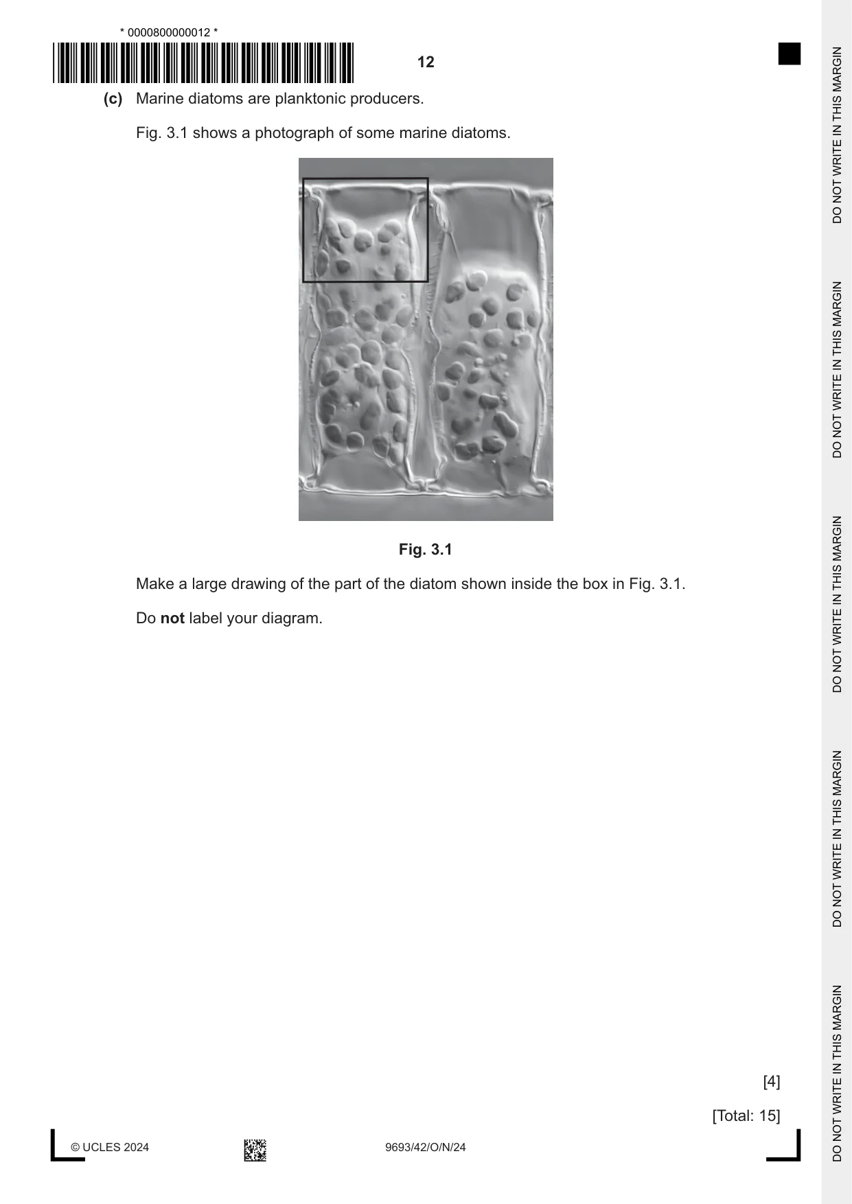 Cambridge A Level Marine Science 9693 2024 Oct/Nov Paper 4 · Variant 2 question paper, page 12 of 20