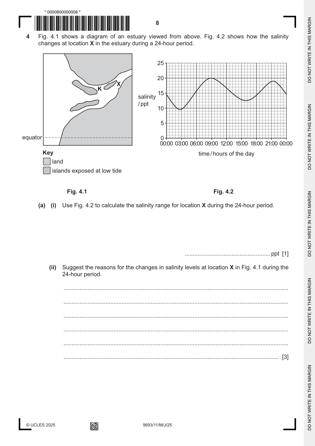Cambridge A Level Marine Science 9693 2025 May/June Paper 1 · Variant 1 question paper, page 8 of 16