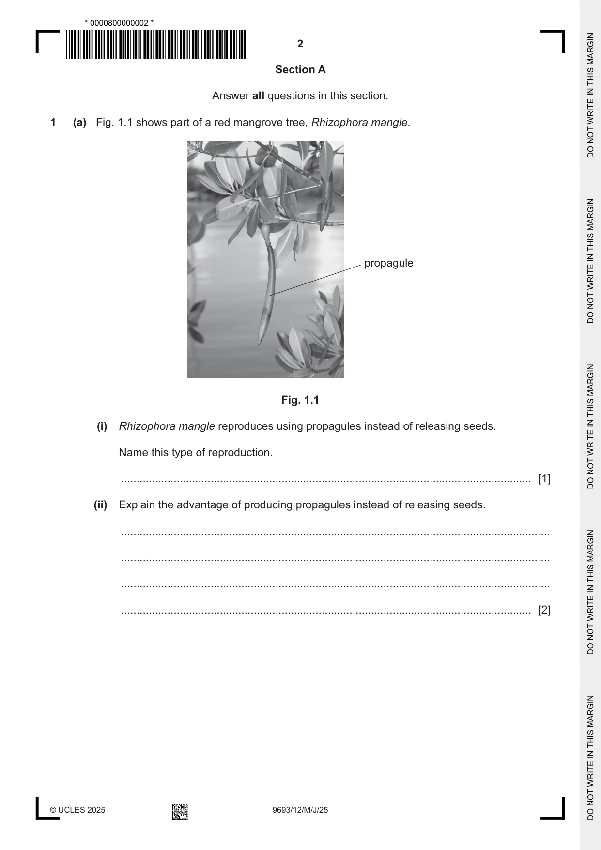 Cambridge A Level Marine Science 9693 2025 May/June Paper 1 · Variant 2 question paper, page 2 of 16