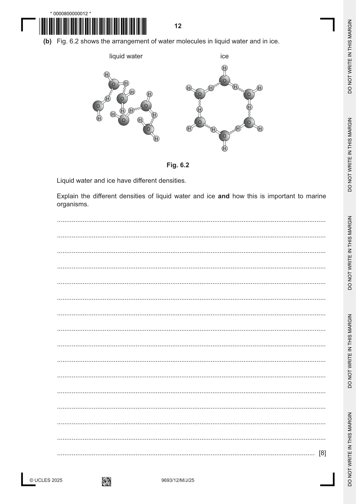 Cambridge A Level Marine Science 9693 2025 May/June Paper 1 · Variant 2 question paper, page 12 of 16