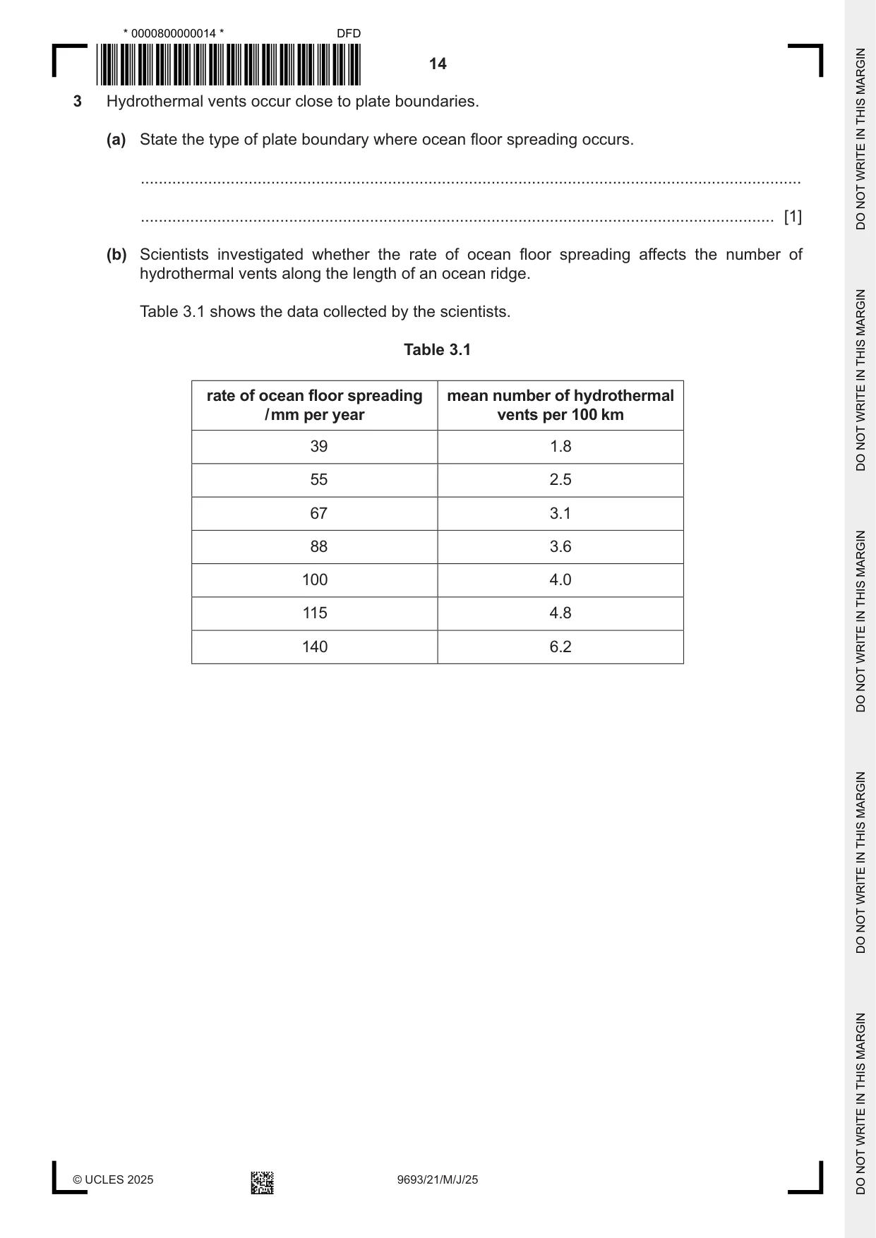 Cambridge A Level Marine Science 9693 2025 May/June Paper 2 · Variant 1 question paper, page 14 of 28
