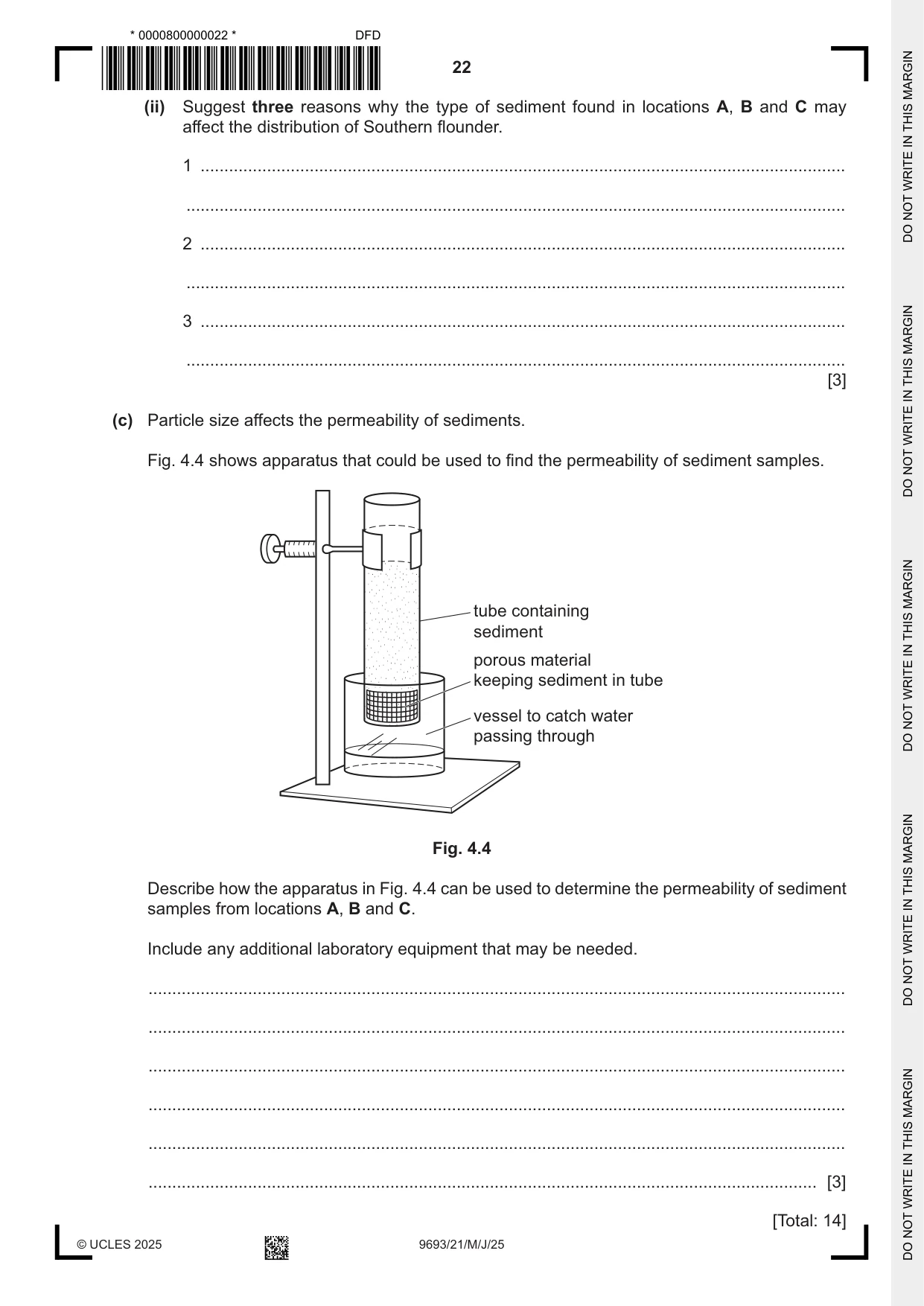 Cambridge A Level Marine Science 9693 2025 May/June Paper 2 · Variant 1 question paper, page 22 of 28