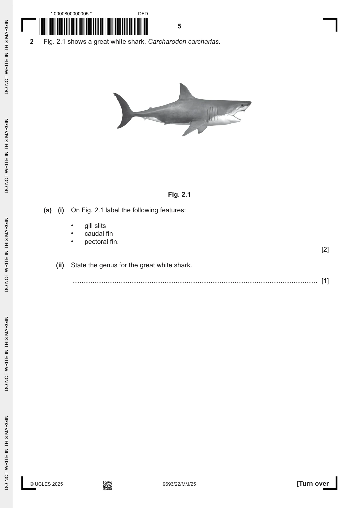 Cambridge A Level Marine Science 9693 2025 May/June Paper 2 · Variant 2 question paper, page 5 of 20