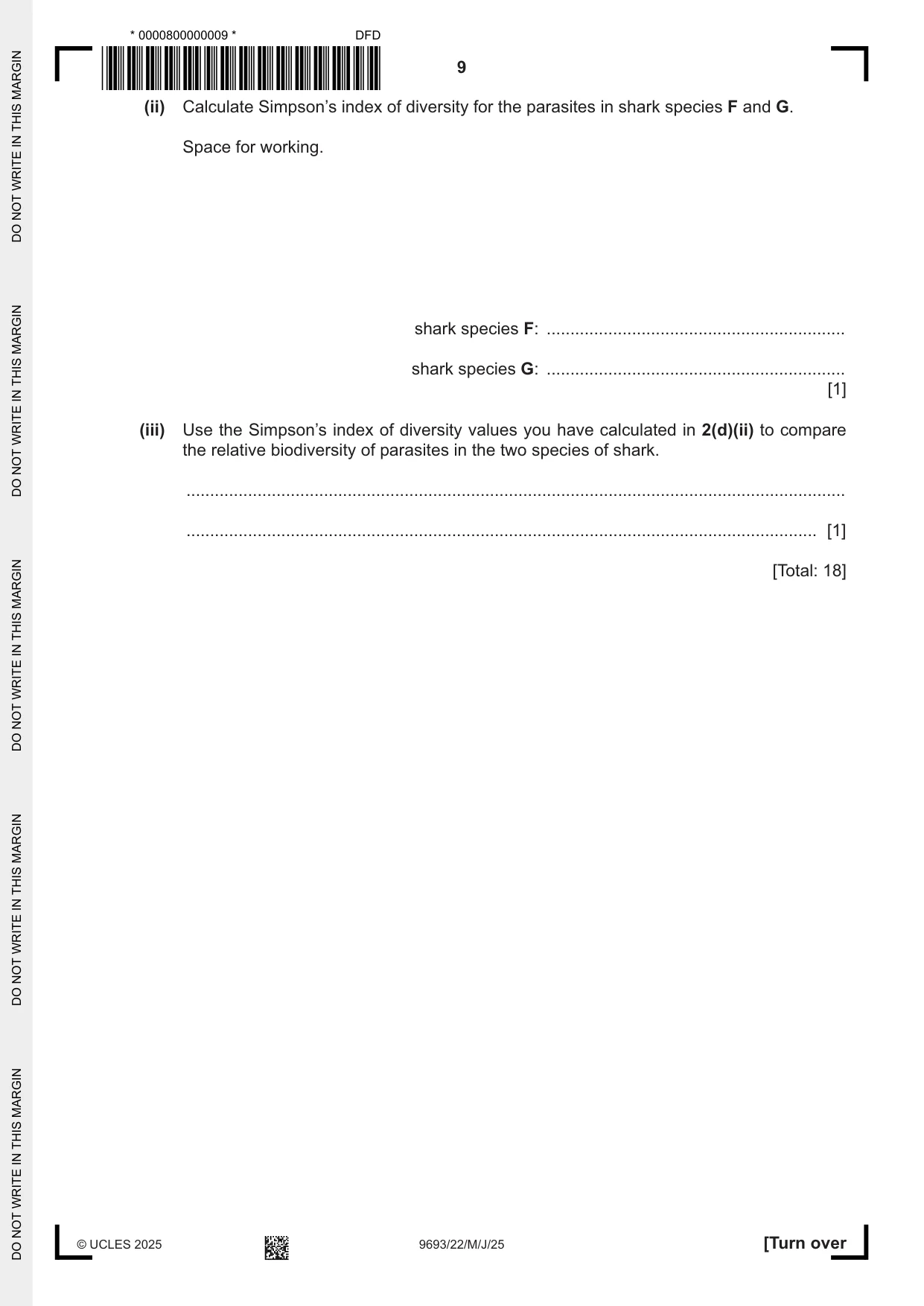 Cambridge A Level Marine Science 9693 2025 May/June Paper 2 · Variant 2 question paper, page 9 of 20