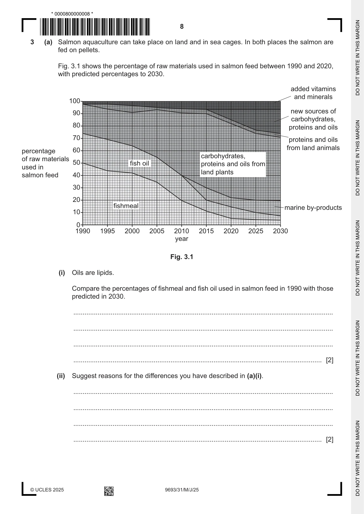 Cambridge A Level Marine Science 9693 2025 May/June Paper 3 · Variant 1 question paper, page 8 of 16