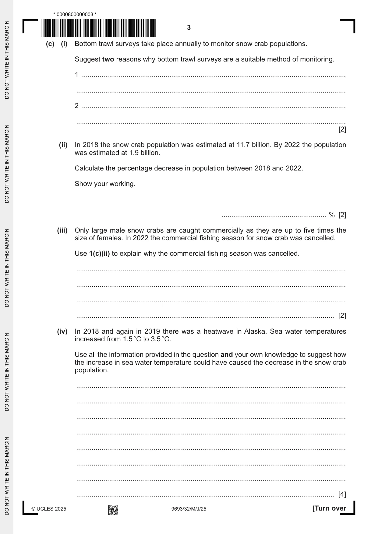 Cambridge A Level Marine Science 9693 2025 May/June Paper 3 · Variant 2 question paper, page 3 of 16