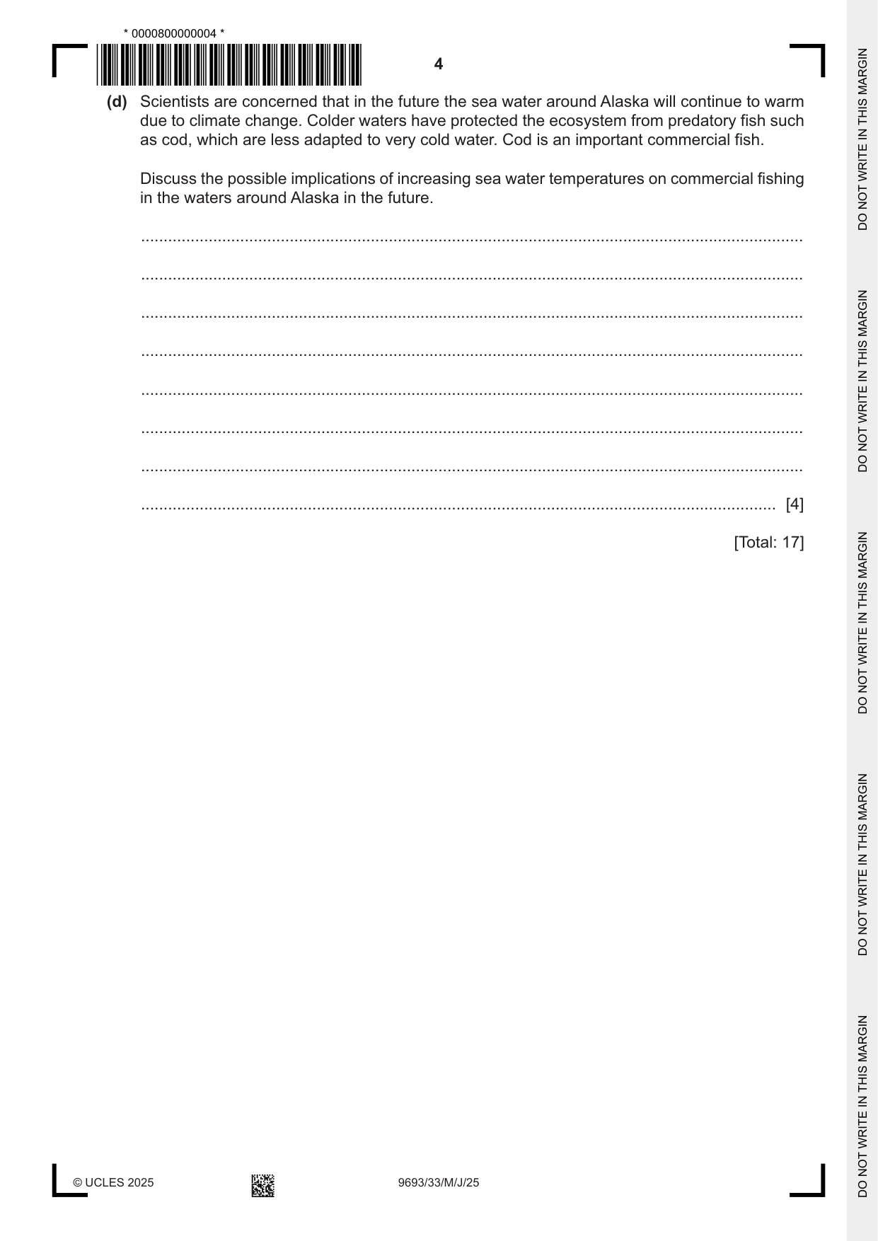 Cambridge A Level Marine Science 9693 2025 May/June Paper 3 · Variant 3 question paper, page 4 of 16