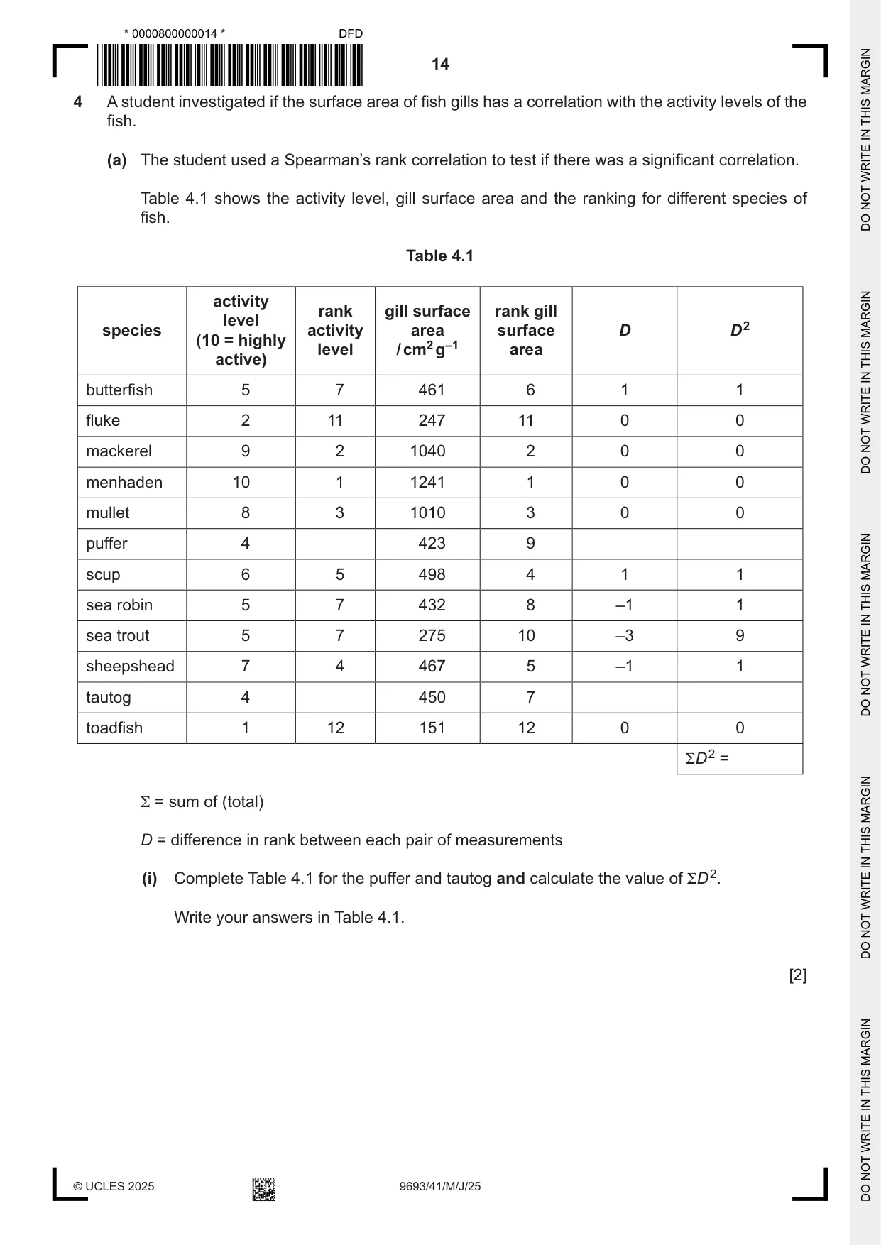 Cambridge A Level Marine Science 9693 2025 May/June Paper 4 · Variant 1 question paper, page 14 of 24