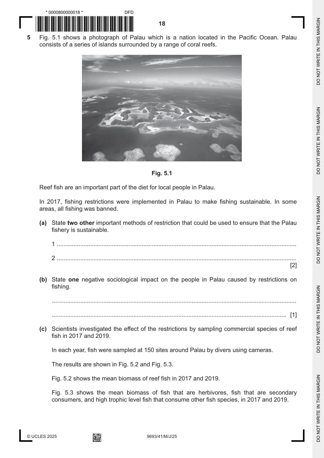 Cambridge A Level Marine Science 9693 2025 May/June Paper 4 · Variant 1 question paper, page 18 of 24