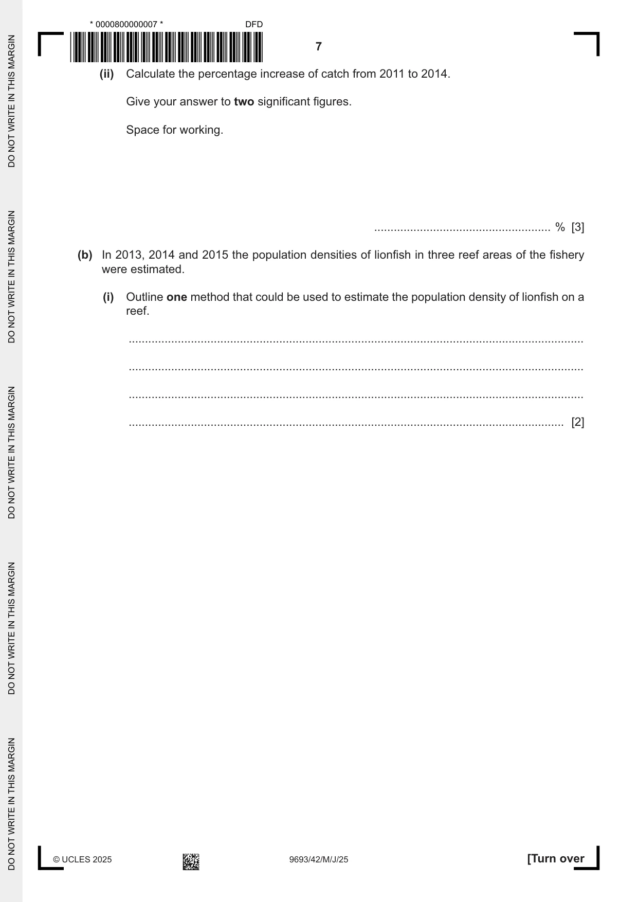 Cambridge A Level Marine Science 9693 2025 May/June Paper 4 · Variant 2 question paper, page 7 of 24