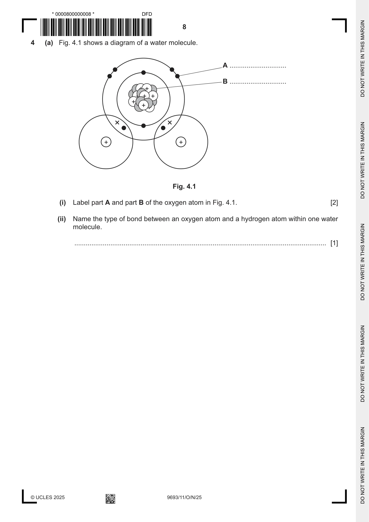 Cambridge A Level Marine Science 9693 2025 Oct/Nov Paper 1 · Variant 1 question paper, page 8 of 16
