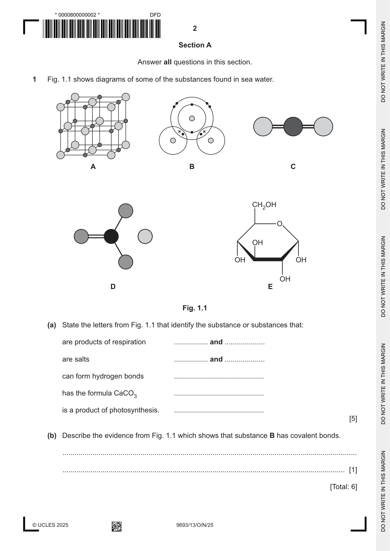 Cambridge A Level Marine Science 9693 2025 Oct/Nov Paper 1 · Variant 3 question paper, page 2 of 16