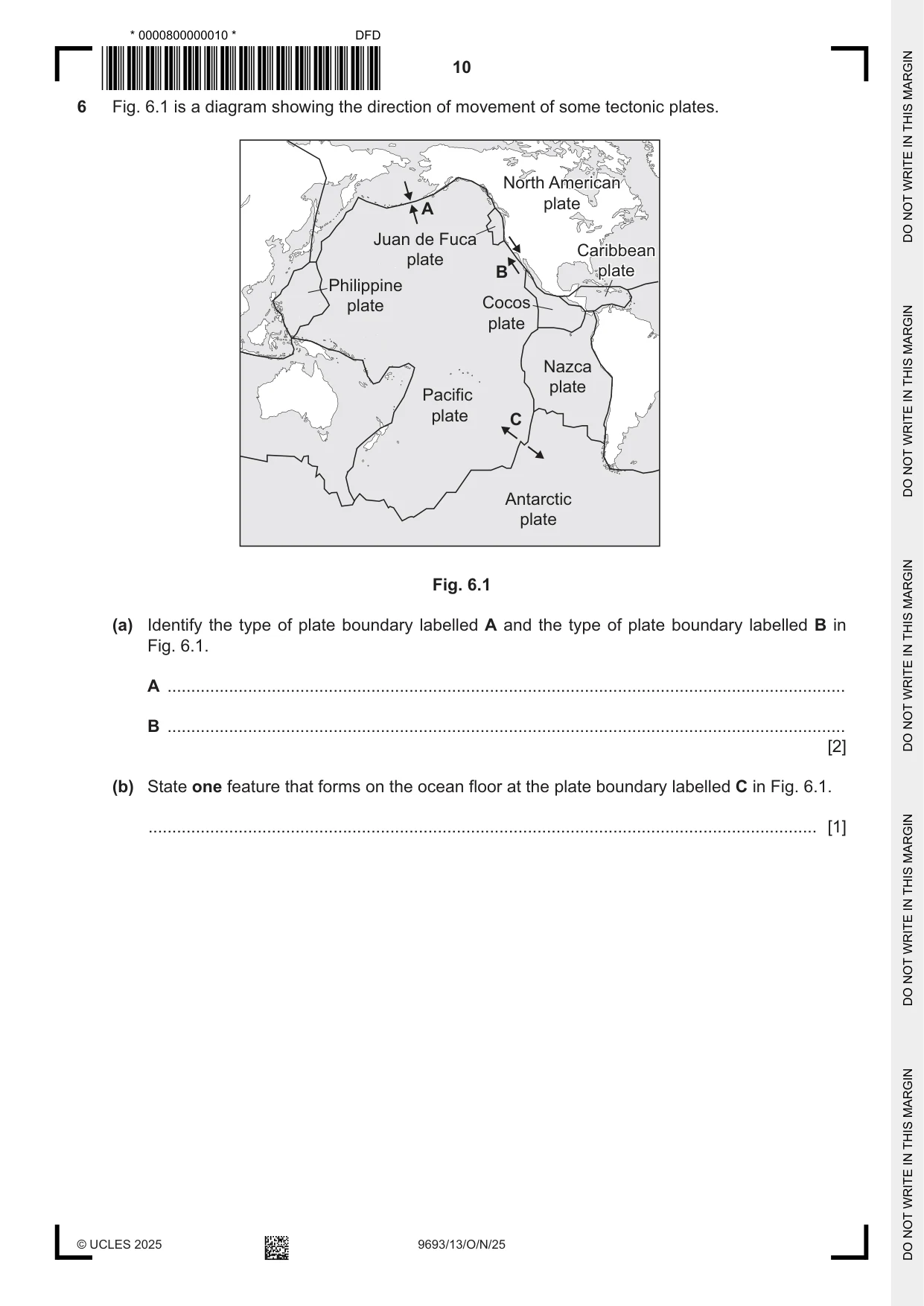 Cambridge A Level Marine Science 9693 2025 Oct/Nov Paper 1 · Variant 3 question paper, page 10 of 16